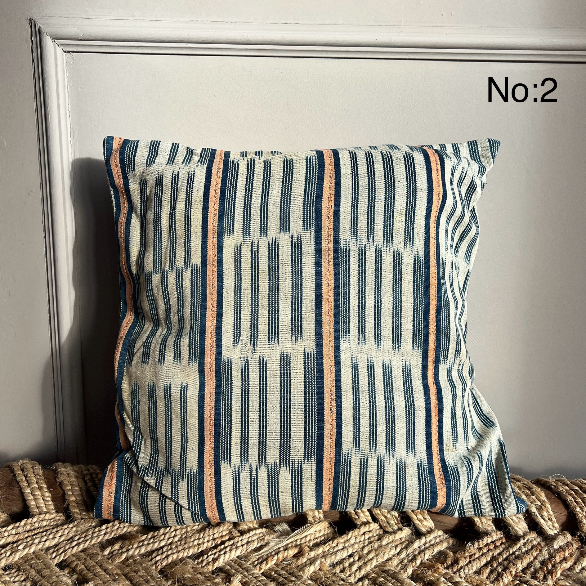 African Indigo Original Vintage Cushion - Image 7