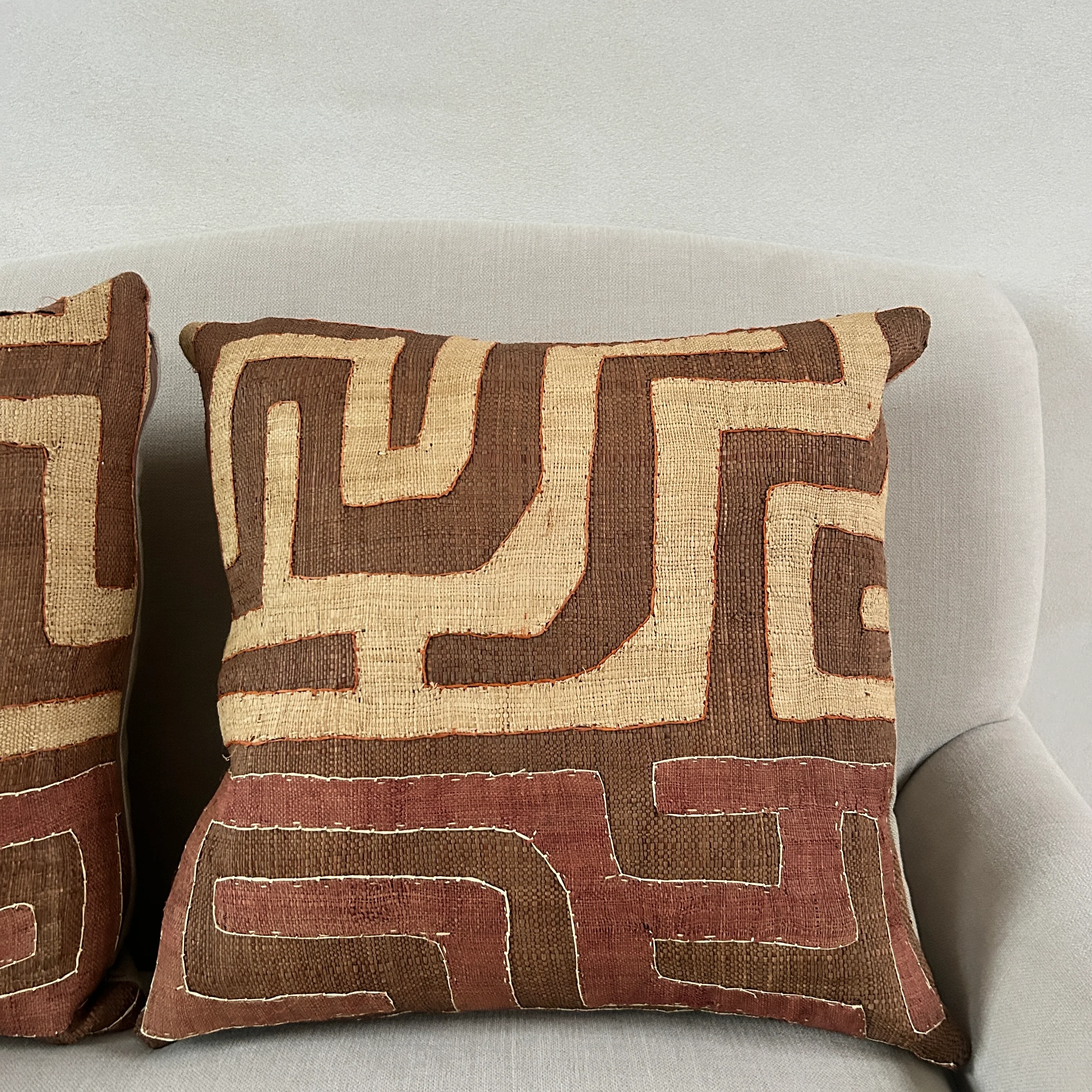 African Kuba Cloth Cushion | Nia - Image 3