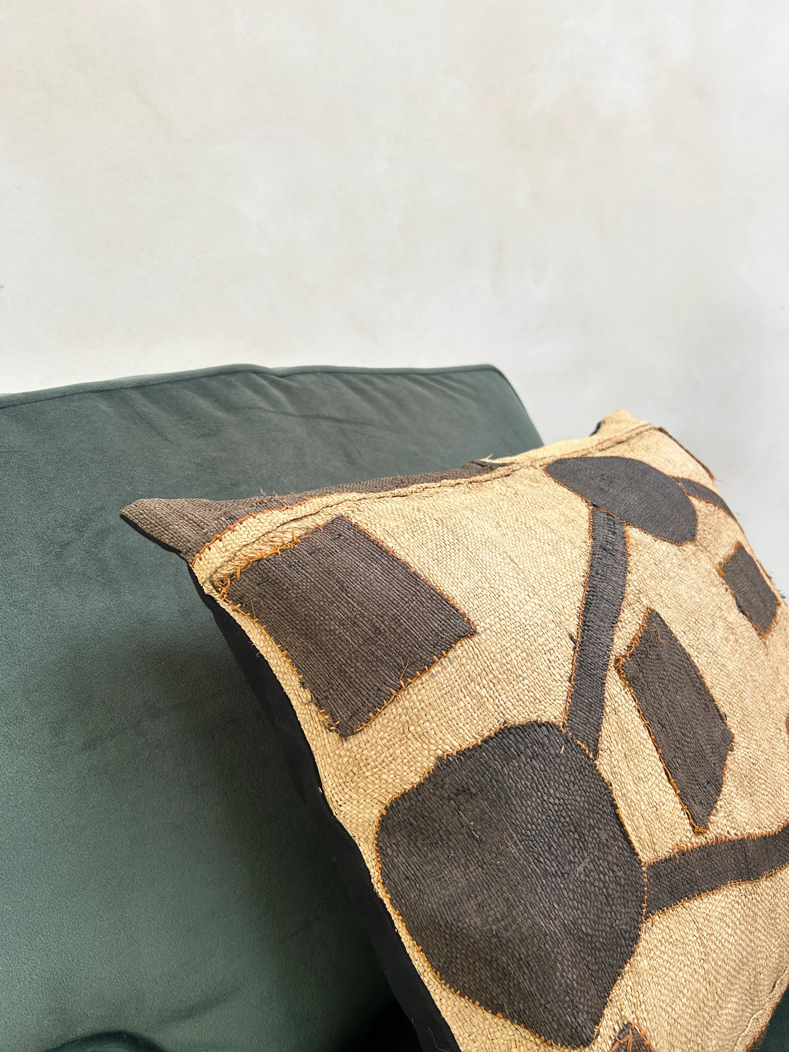 African Kuba Cloth Cushion | Nia Circles - Image 5