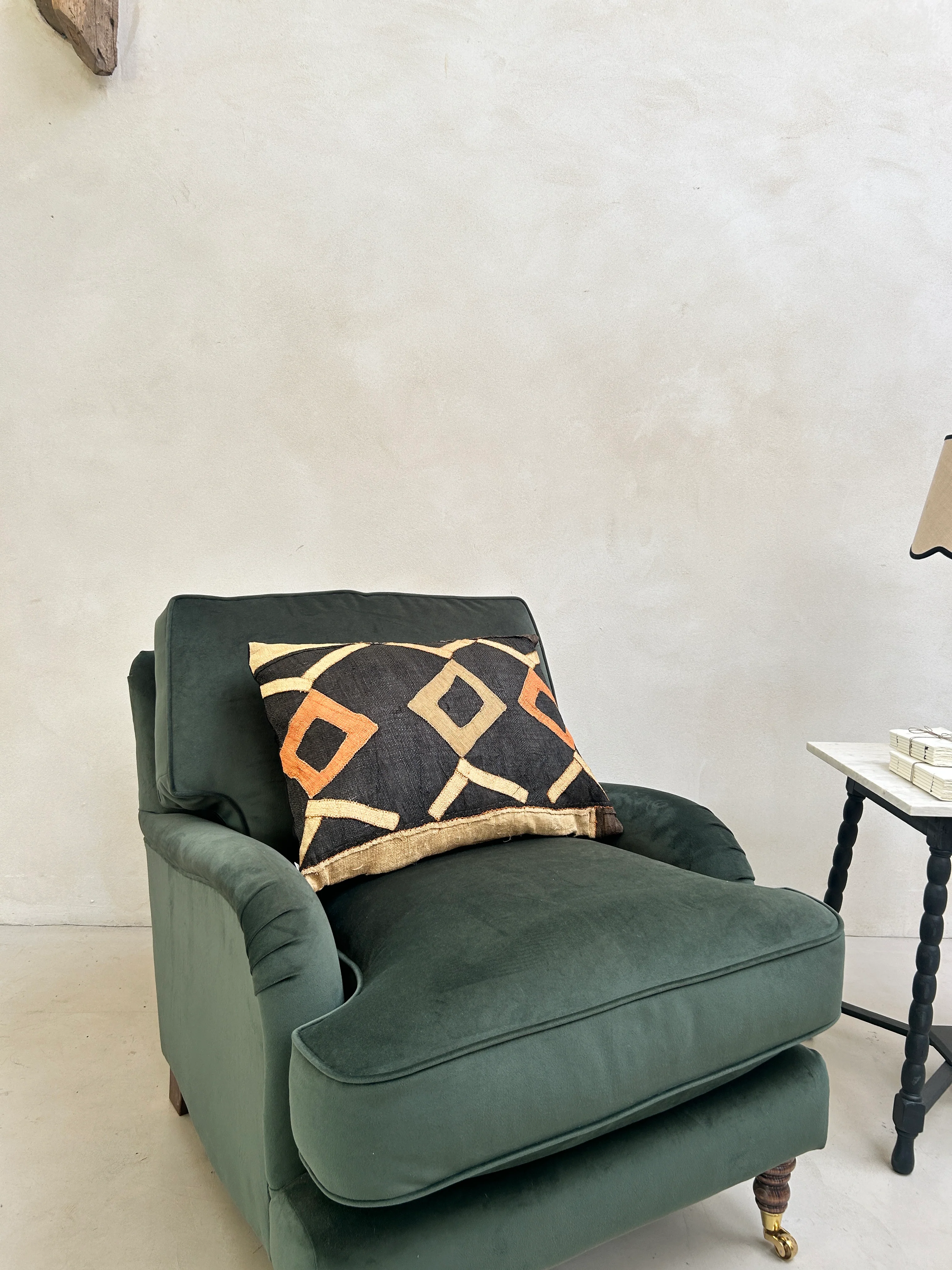 African Kuba Cloth Cushion | Nia Squares - Image 3