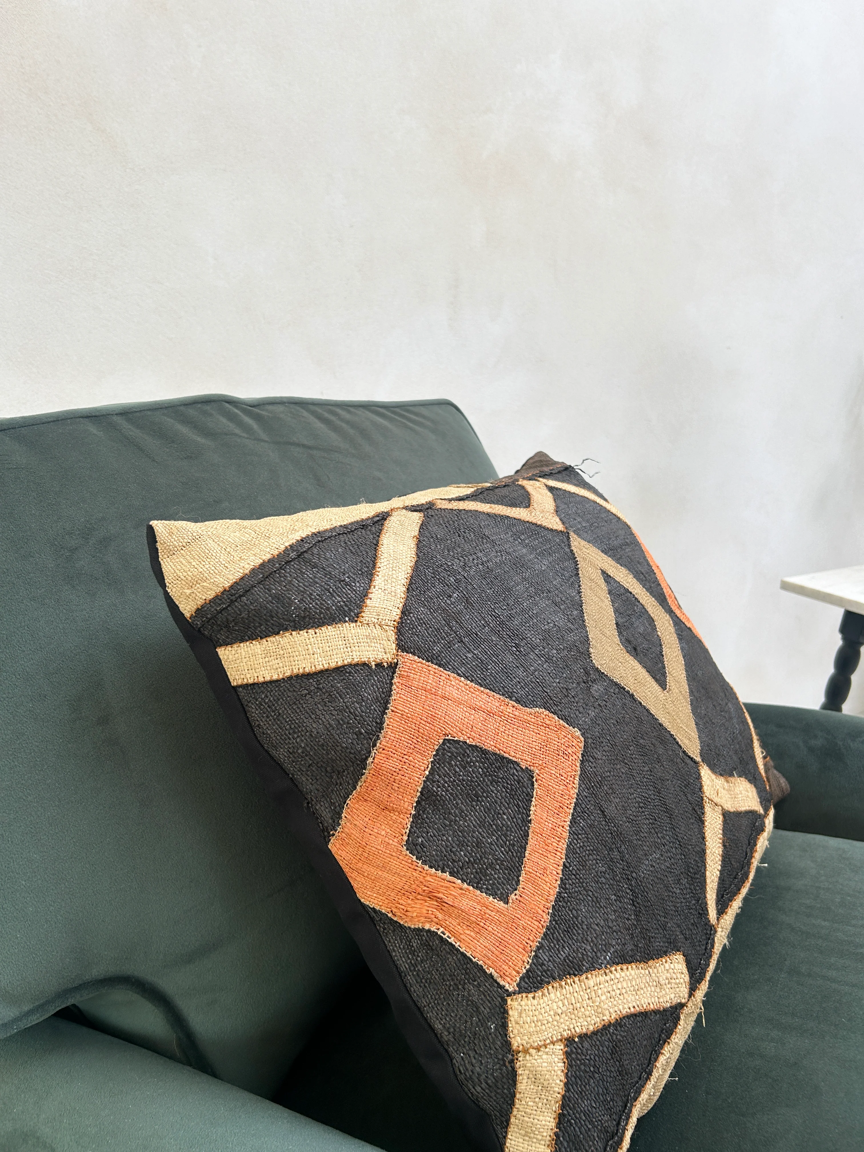 African Kuba Cloth Cushion | Nia Squares - Image 6