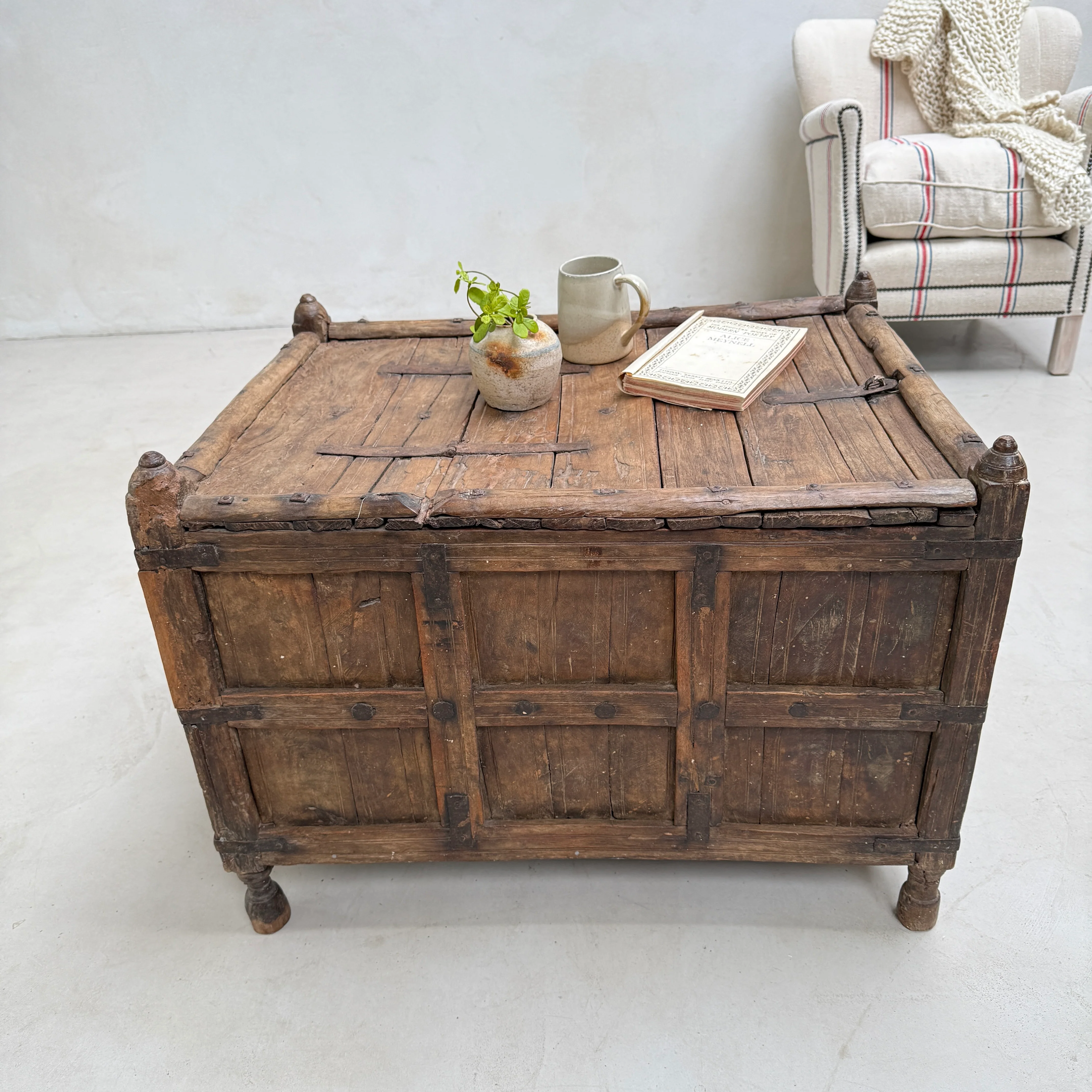 Ancient Wooden Merchants Chest | Wittering - Image 3