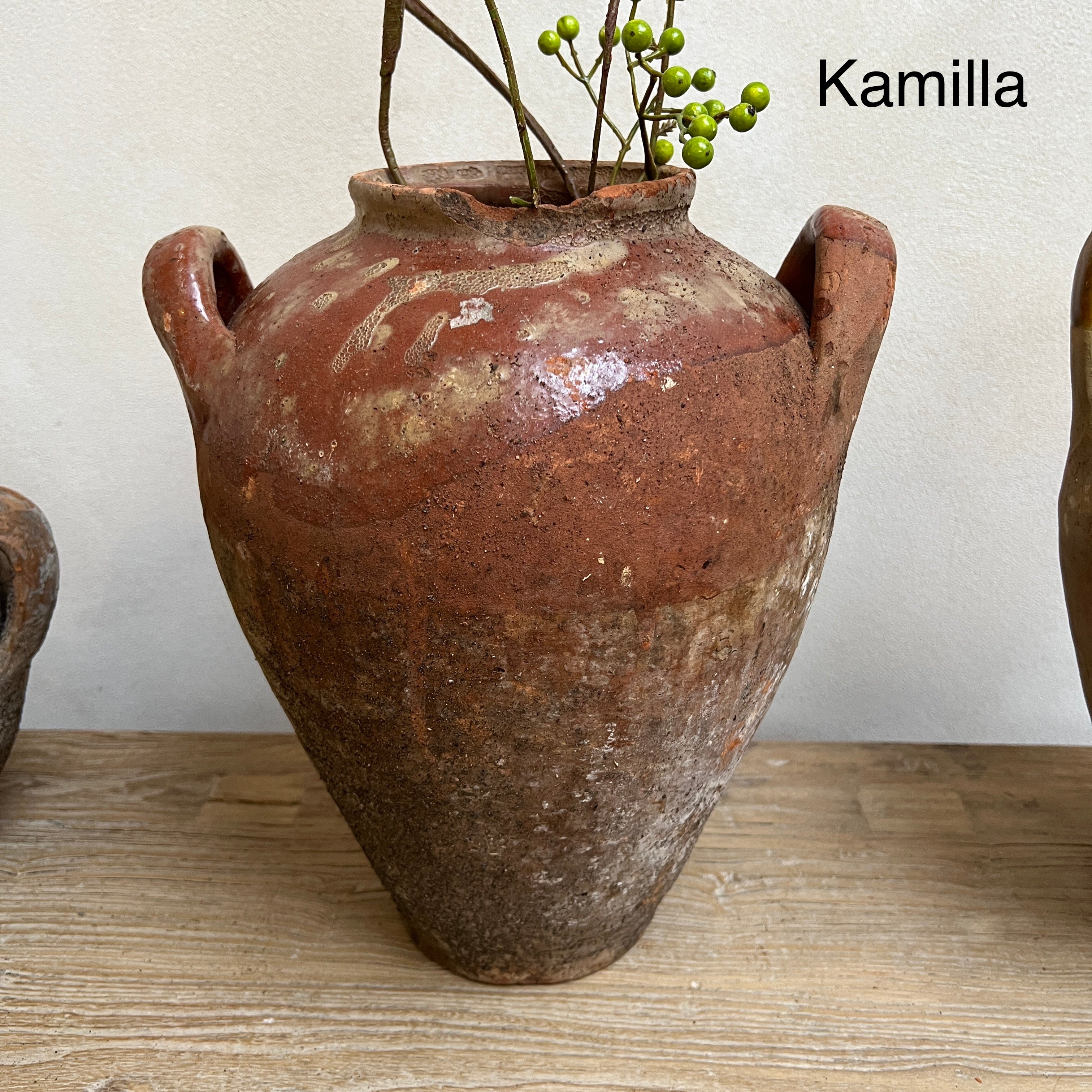 Antique Amber Glazed Urns - Image 6