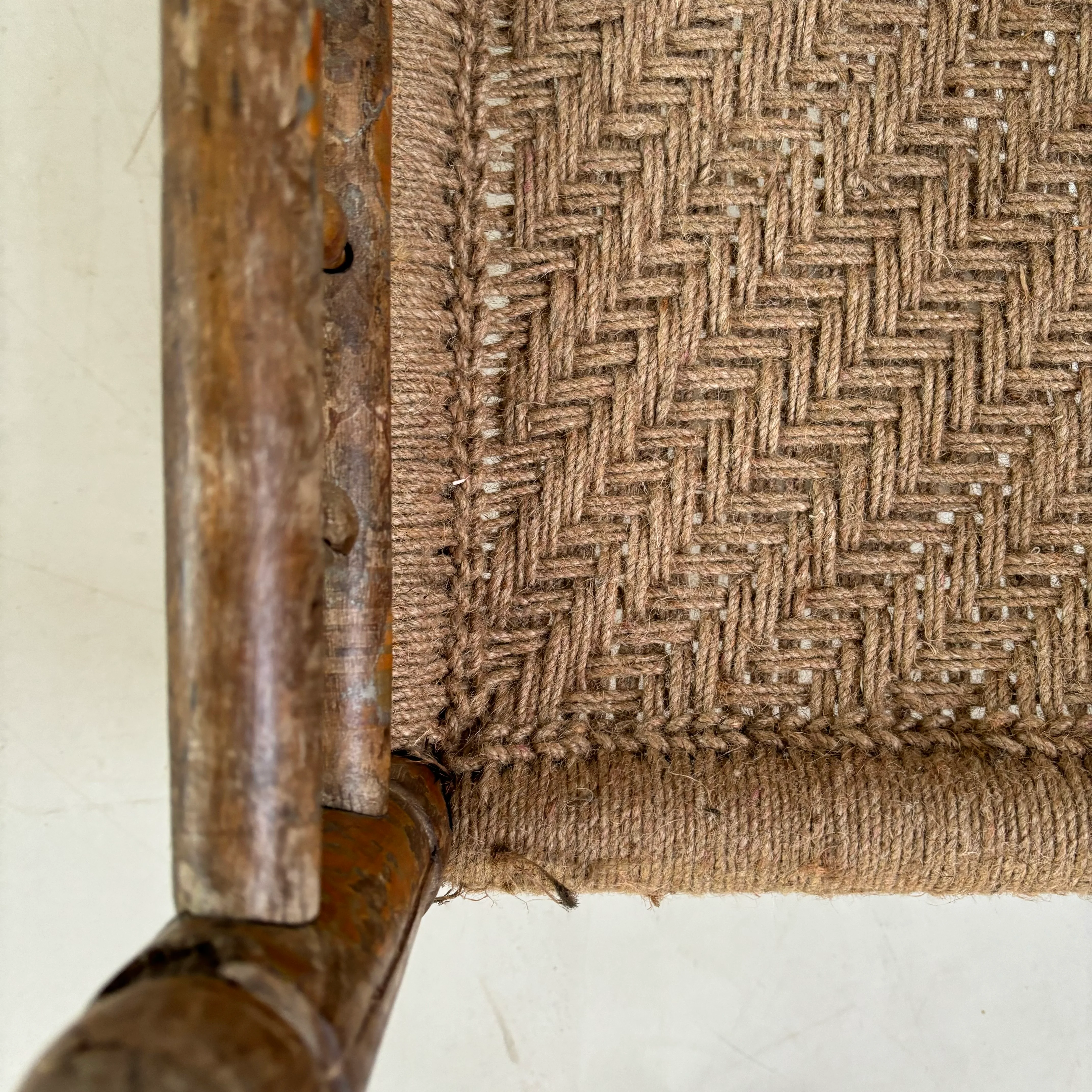 Antique Woven String Armchair  | Emilou - Image 3