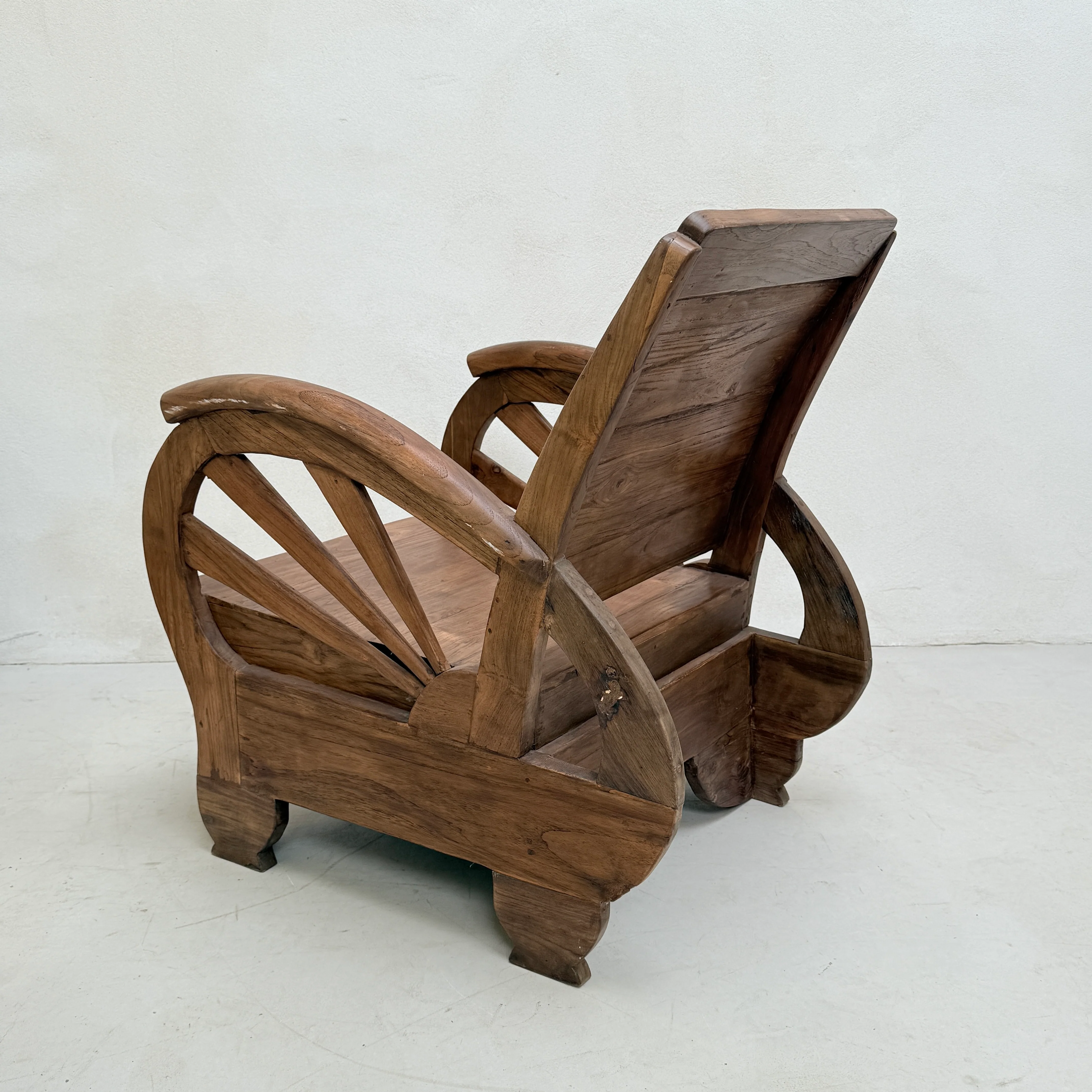 Antique Art Deco Wooden Armchair - Image 8
