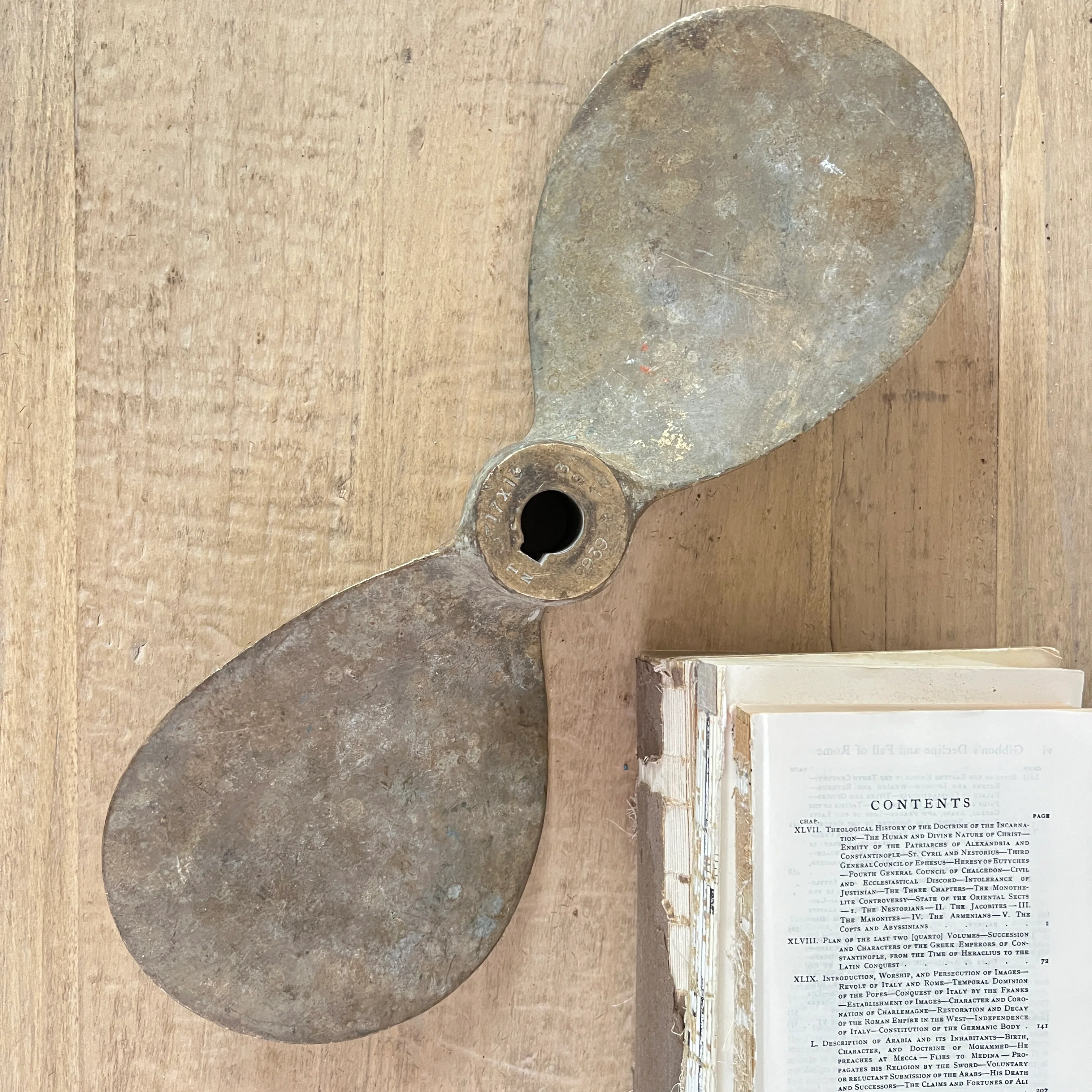 Antique Brass Boat Propeller | Rudder - Image 2