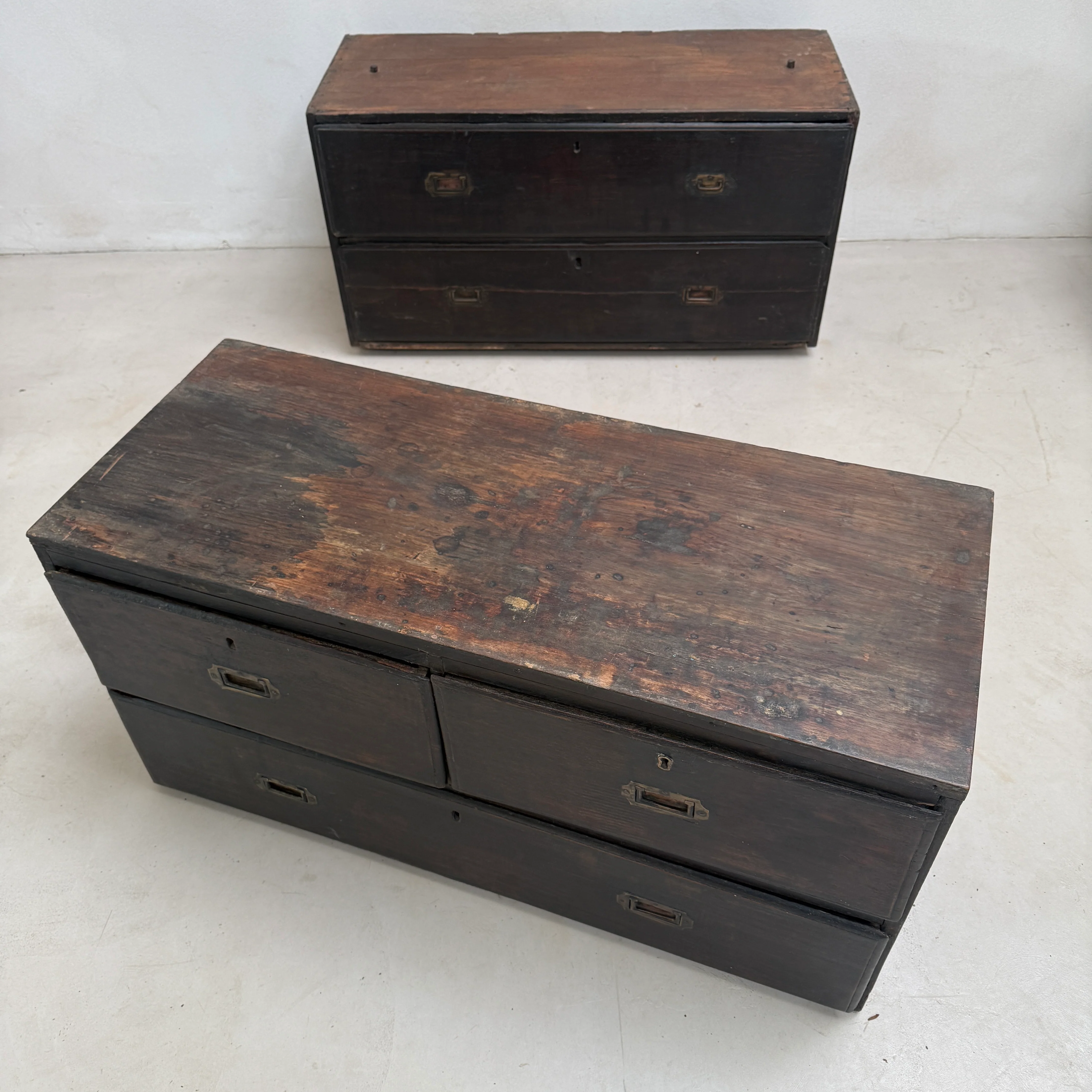 Antique Campaign Chest of Drawers Jasper - Image 3