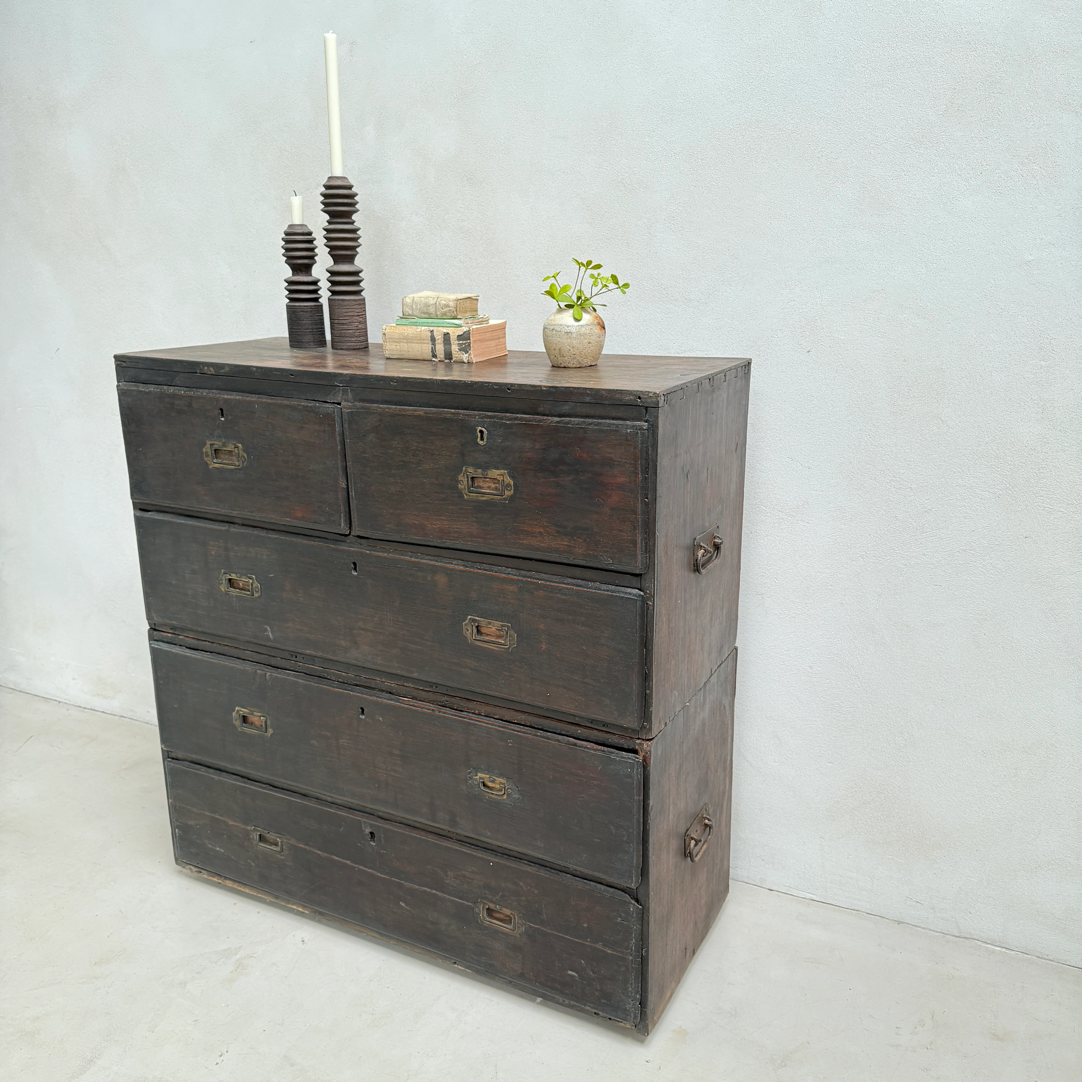 Antique Campaign Chest of Drawers Jasper - Image 6