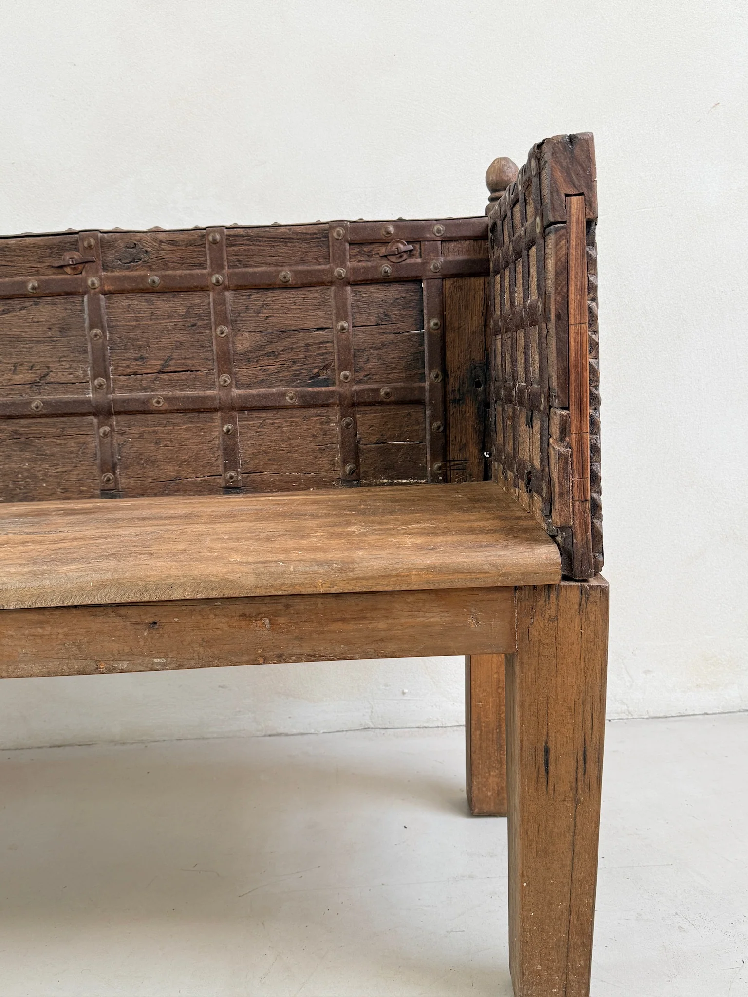 Antique Carved Hallway Bench | Mira - Image 15