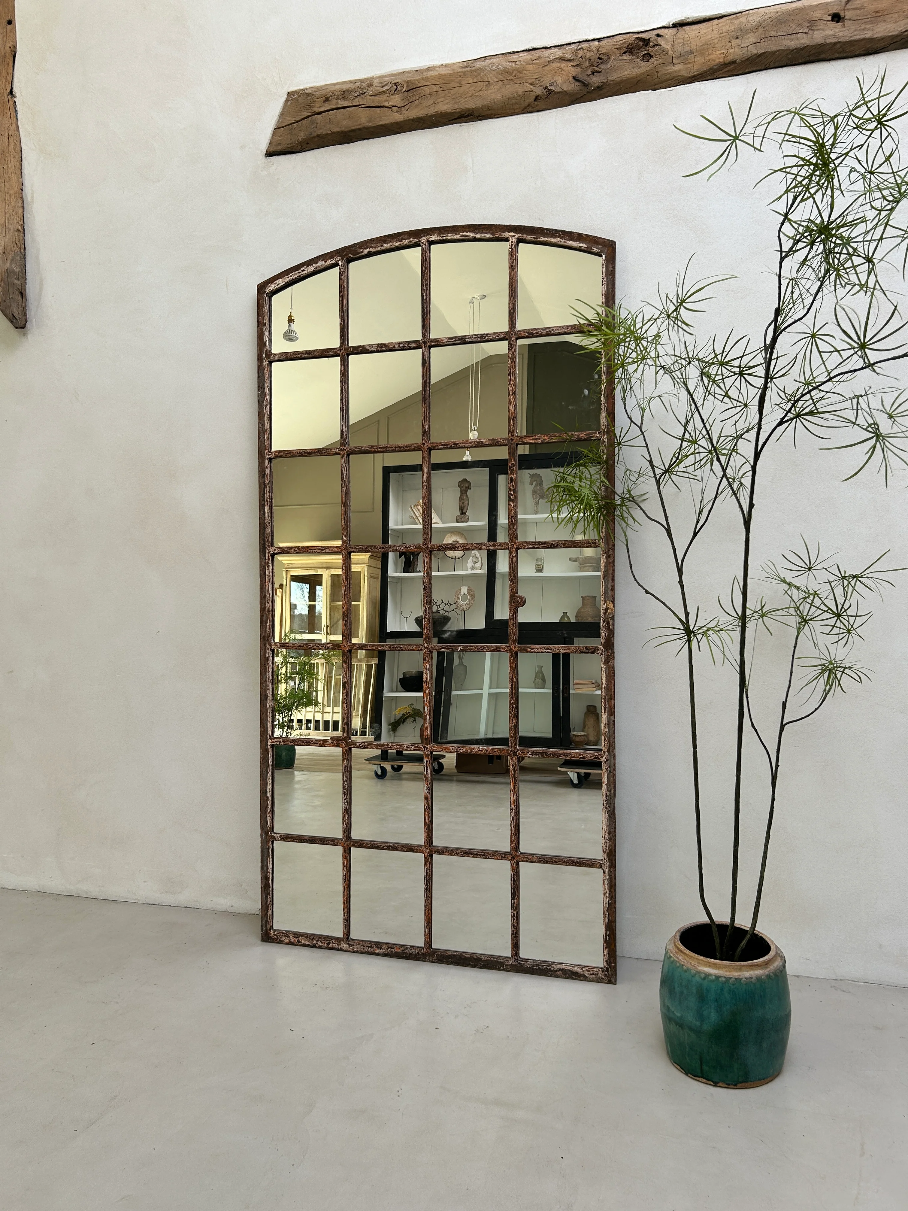 Antique arched window mirror Barak - Image 3