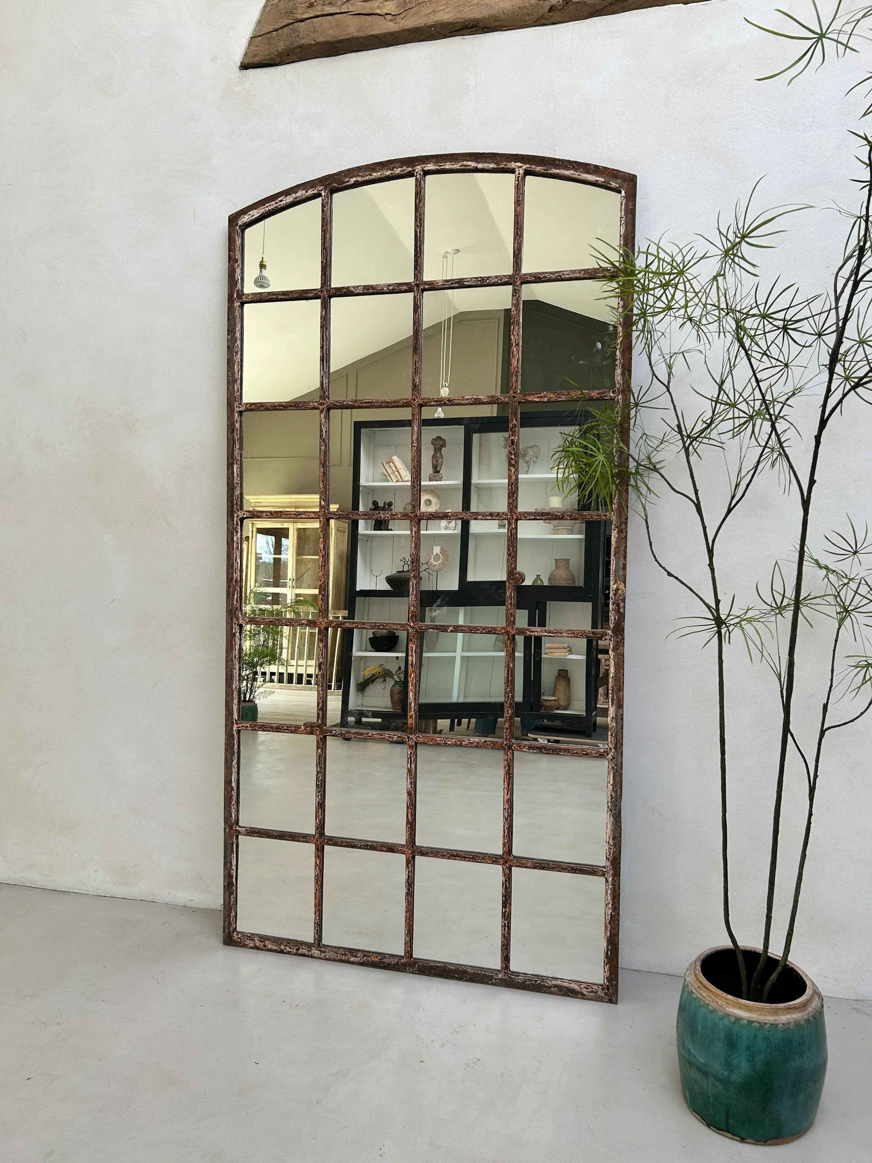 Antique arched window mirror Barak - Image 5