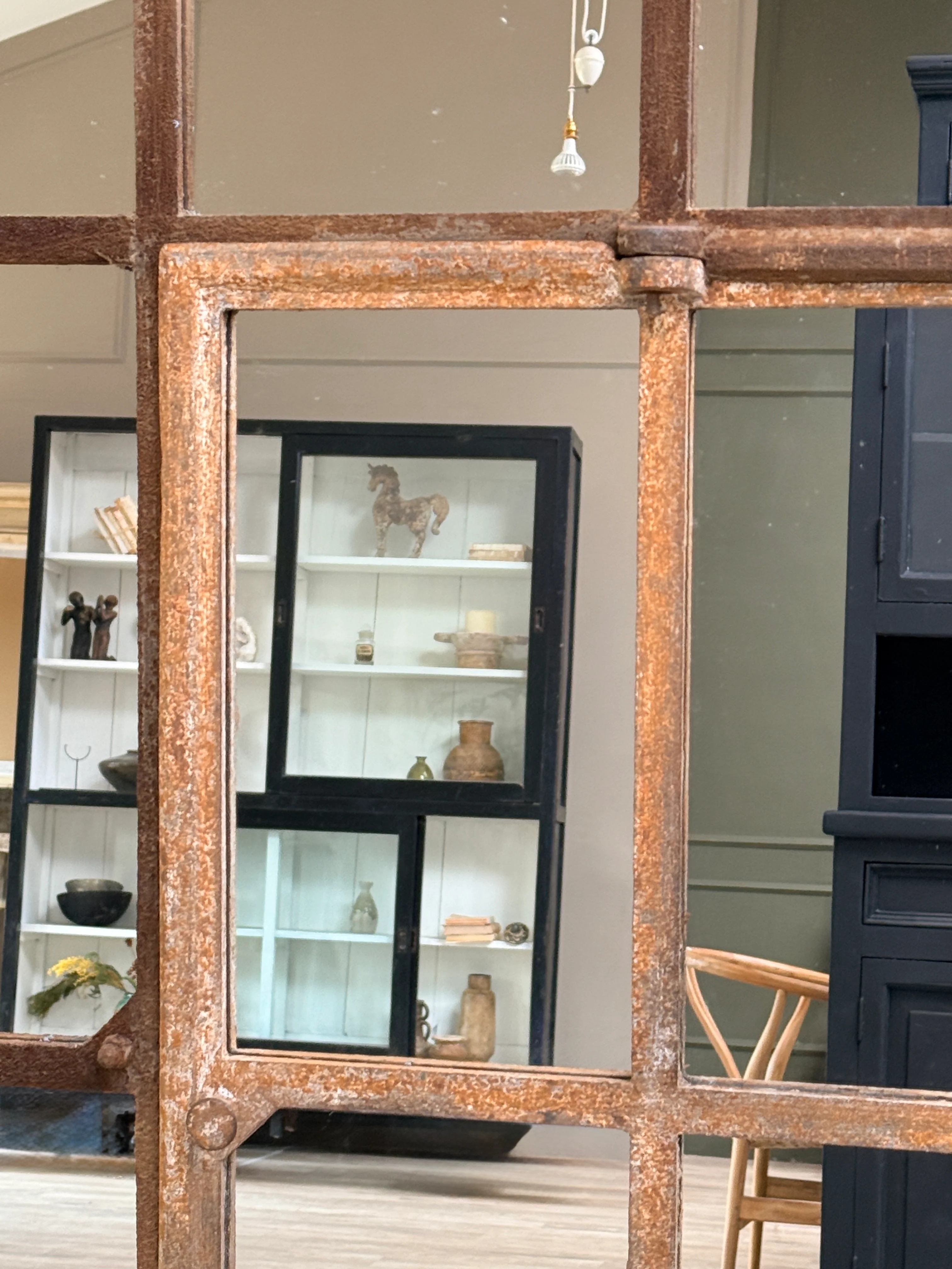 Vintage Factory window mirror | Monpazier - Image 5