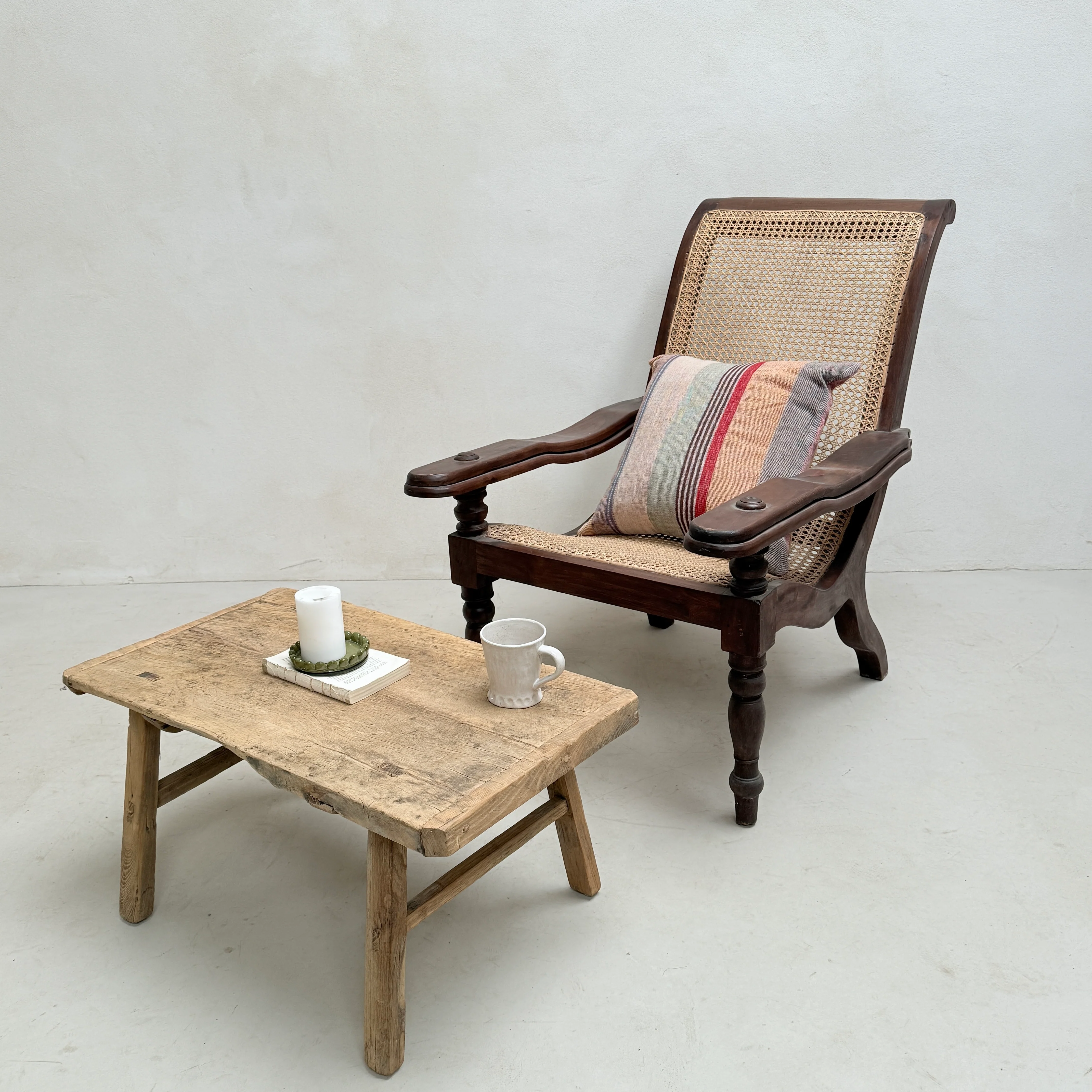 Antique Colonial Cane Campaign Chair Edward - Image 2