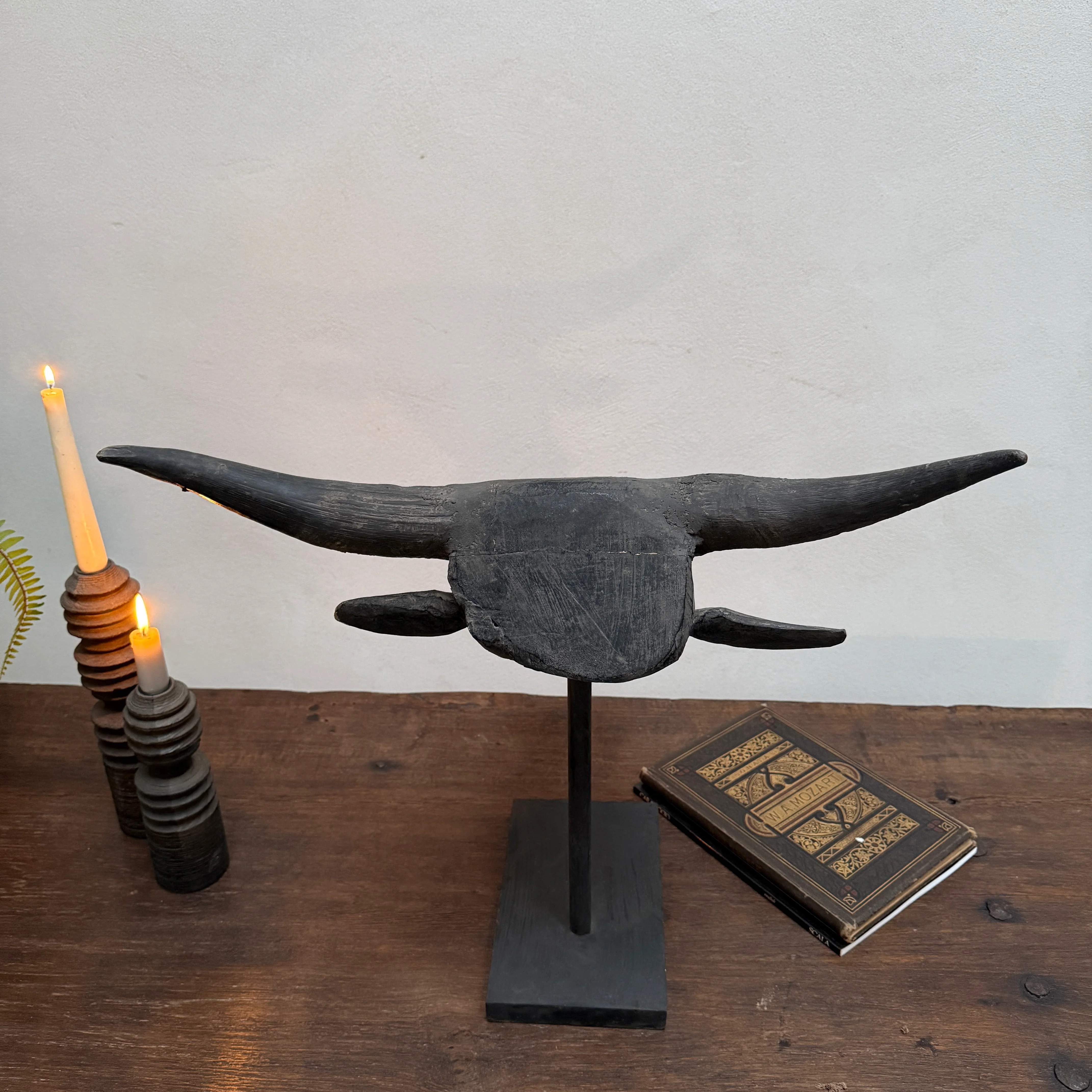 Antique Cow Head Sculpture - Image 8