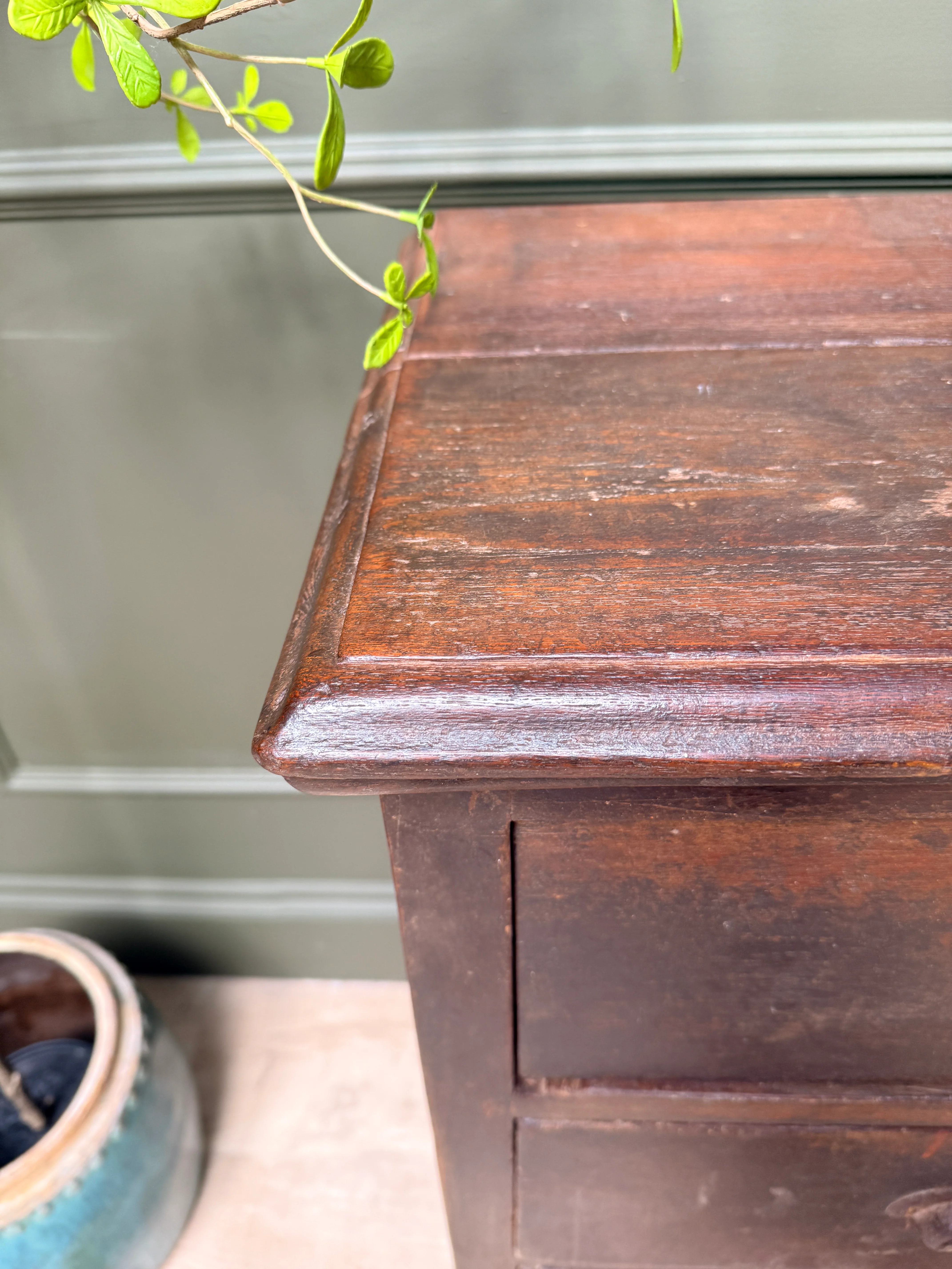 Antique Dark wood chest of drawers | Isobel - Image 6