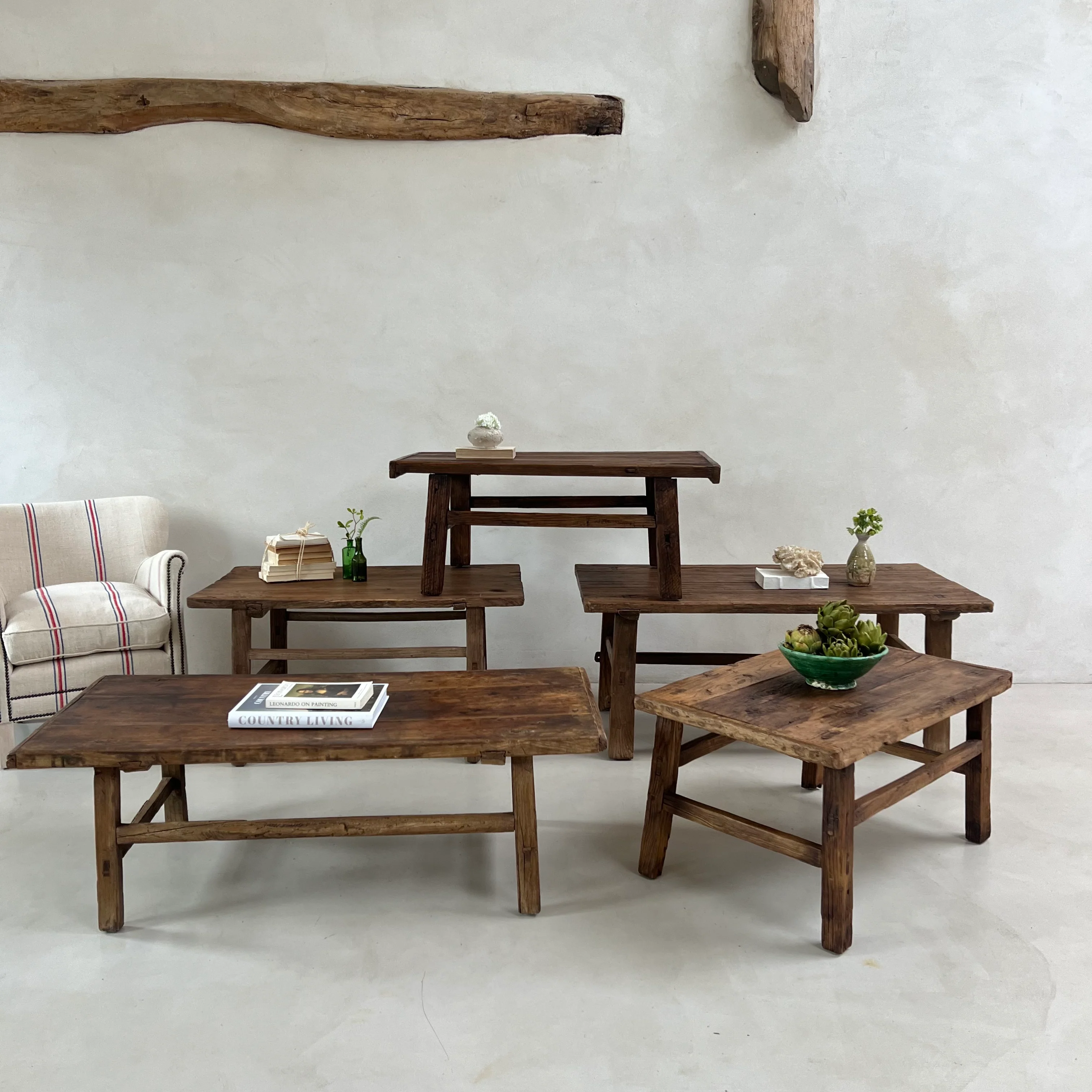 Antique Dark Wood Coffee Tables - Image 2