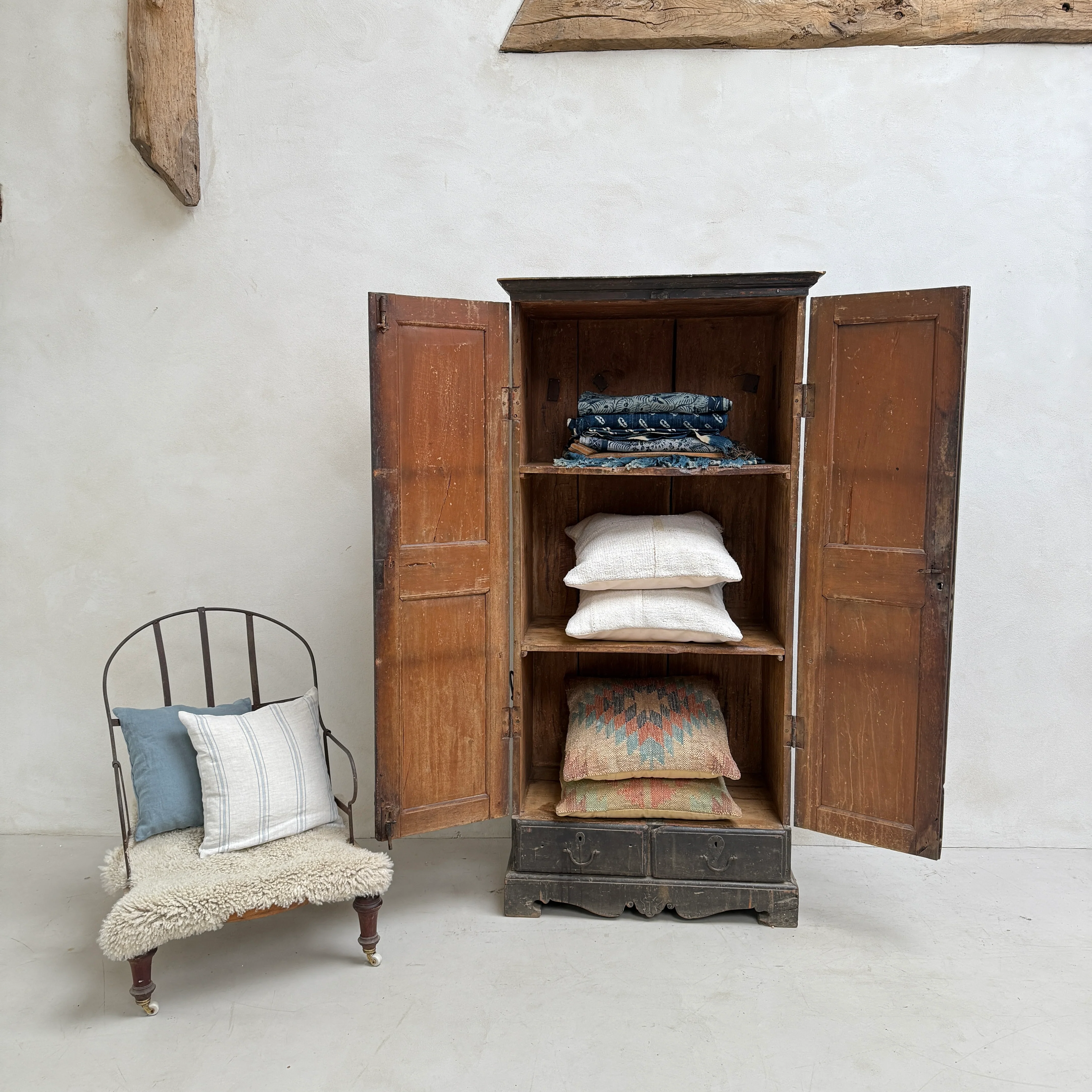 Antique Dark wood Cupboard Dorothy - Image 7