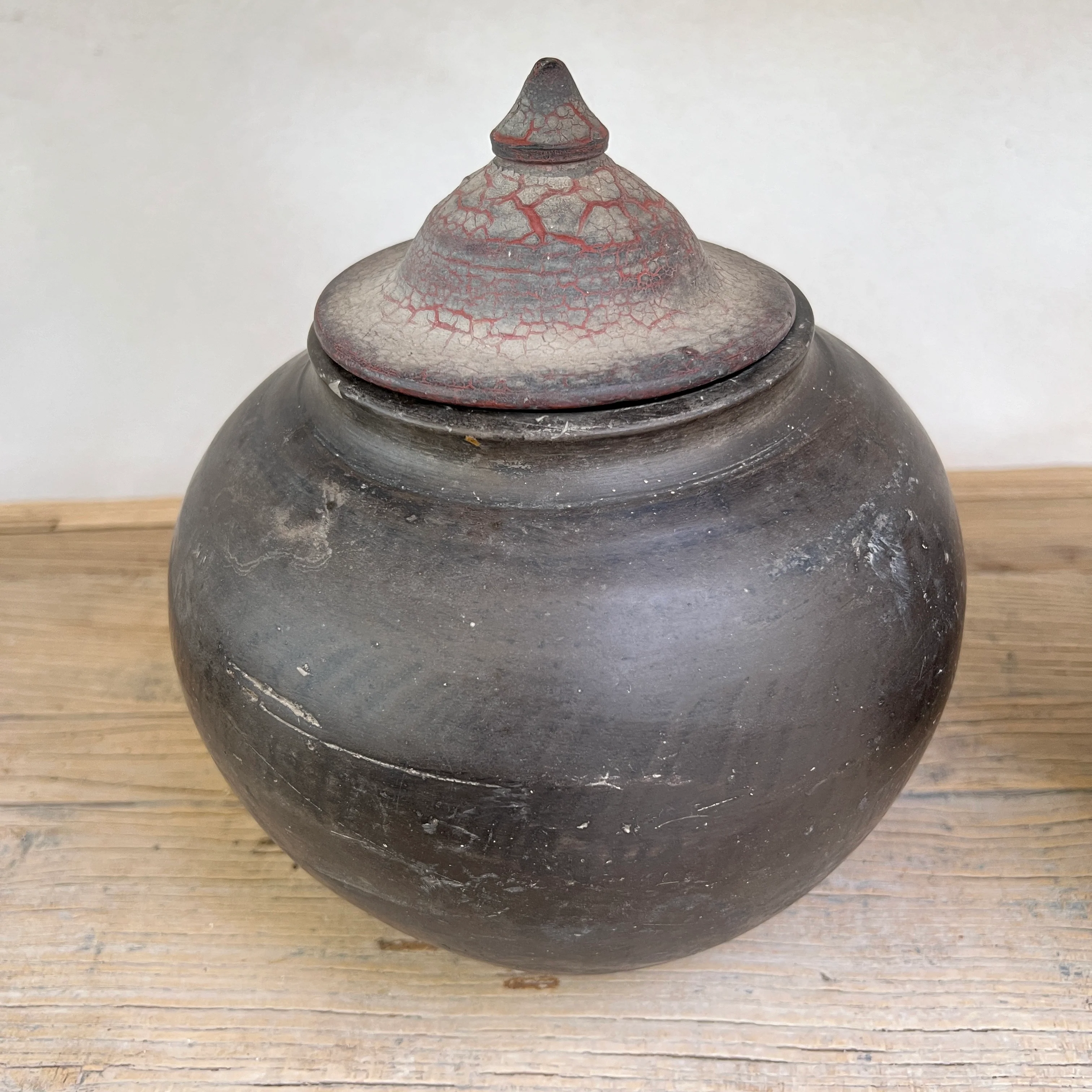 Antique Decorative Clay Apothecary Jar - Image 6