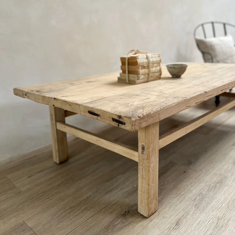 Antique Elm Coffee Table Doyle - Image 3