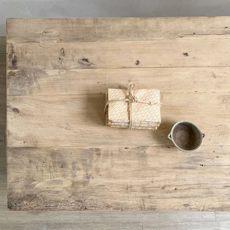 Antique Elm Coffee Table Doyle - Image 4