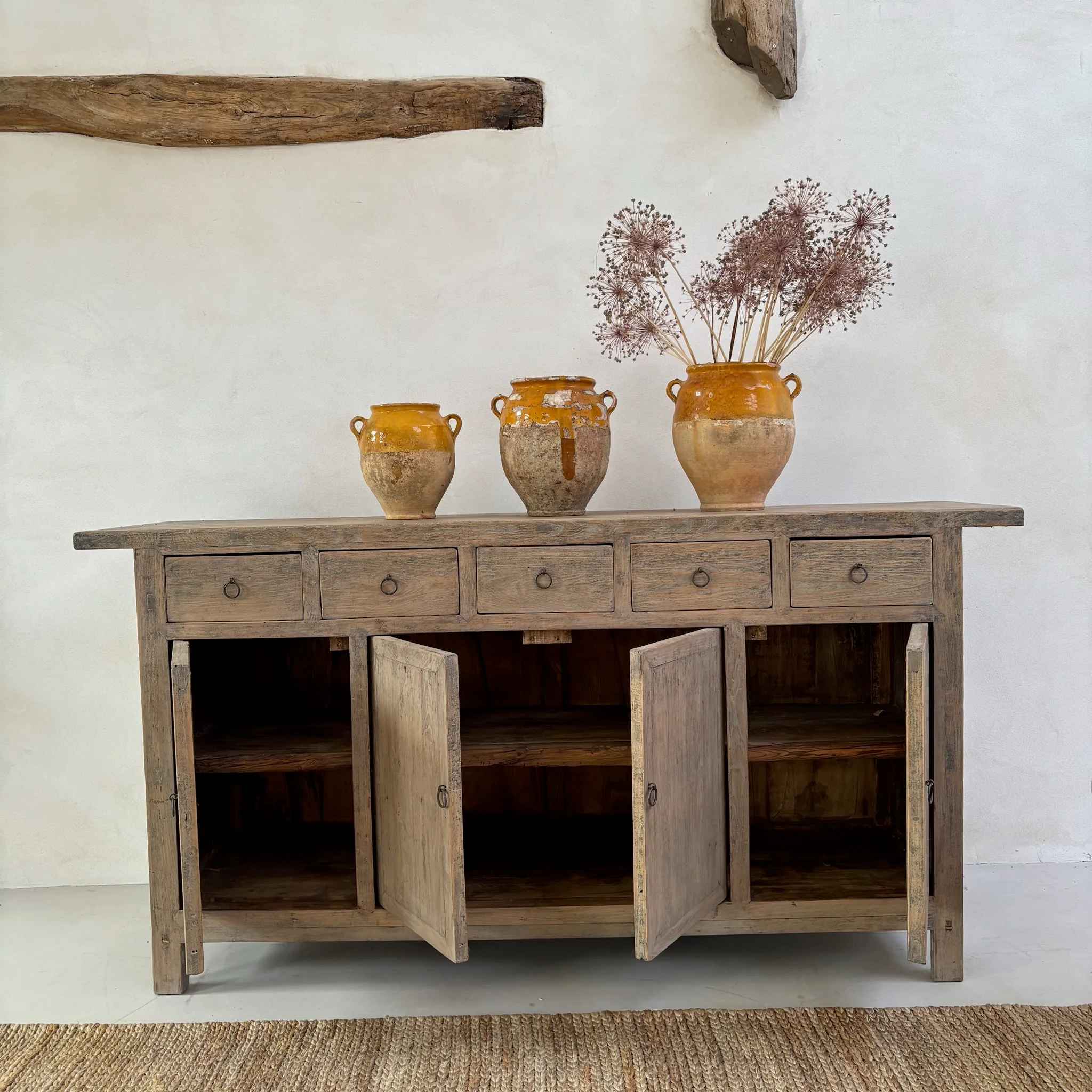 Antique Elm Cupboard Christopher - Image 5