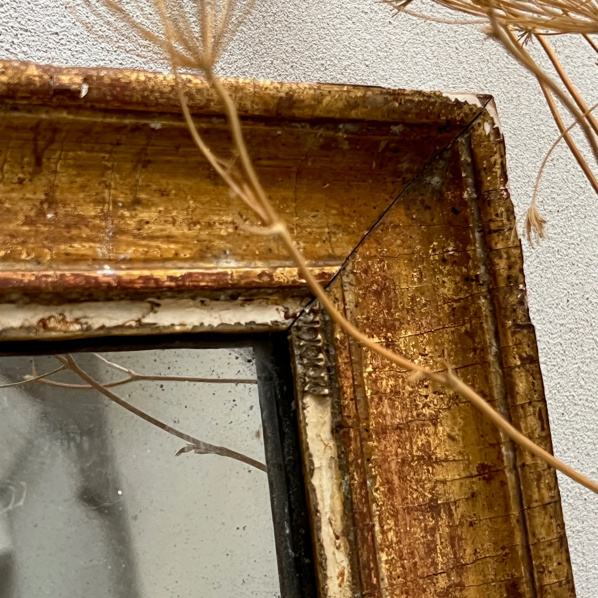 Antique French Foxed Glass Mirror - Image 5