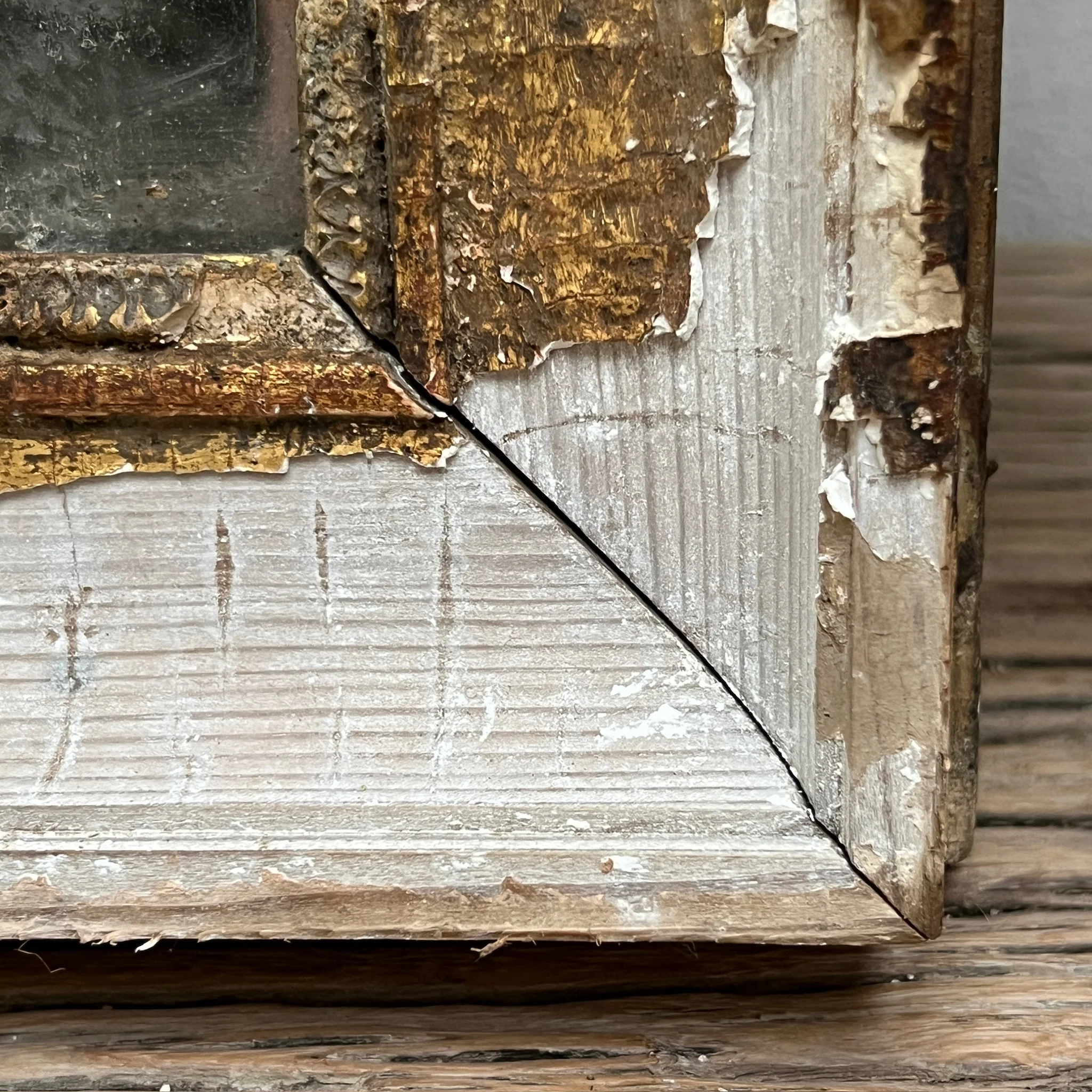 Antique French Foxed Glass Mirror - Image 6