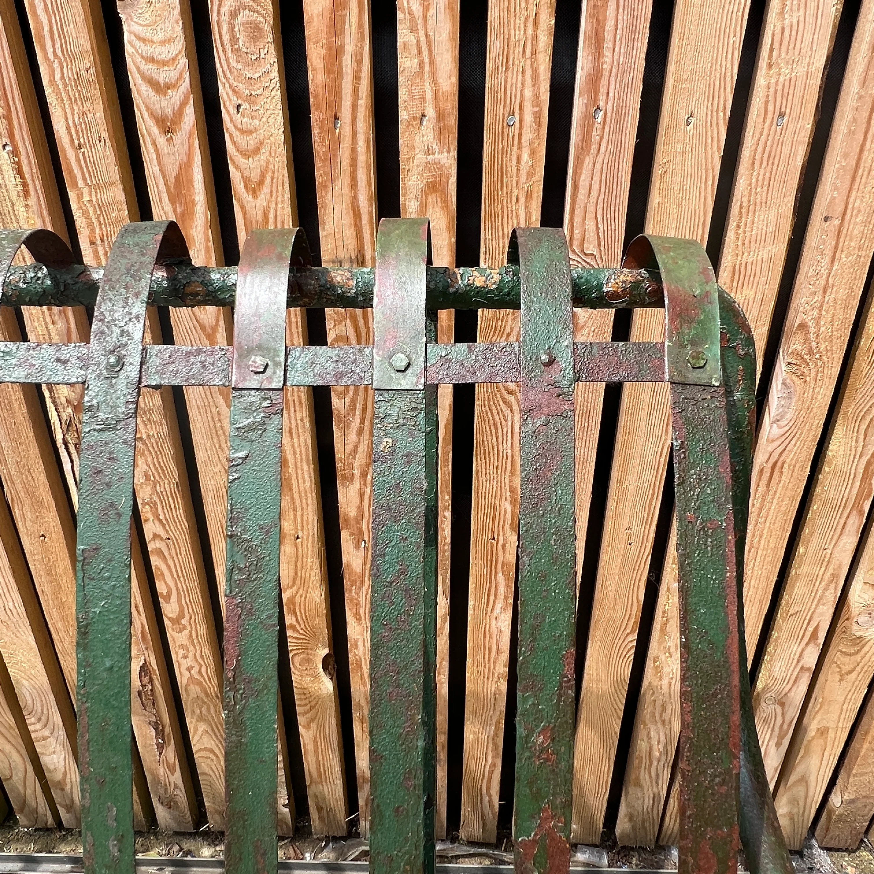 Antique French Metal Garden Bench - Image 6