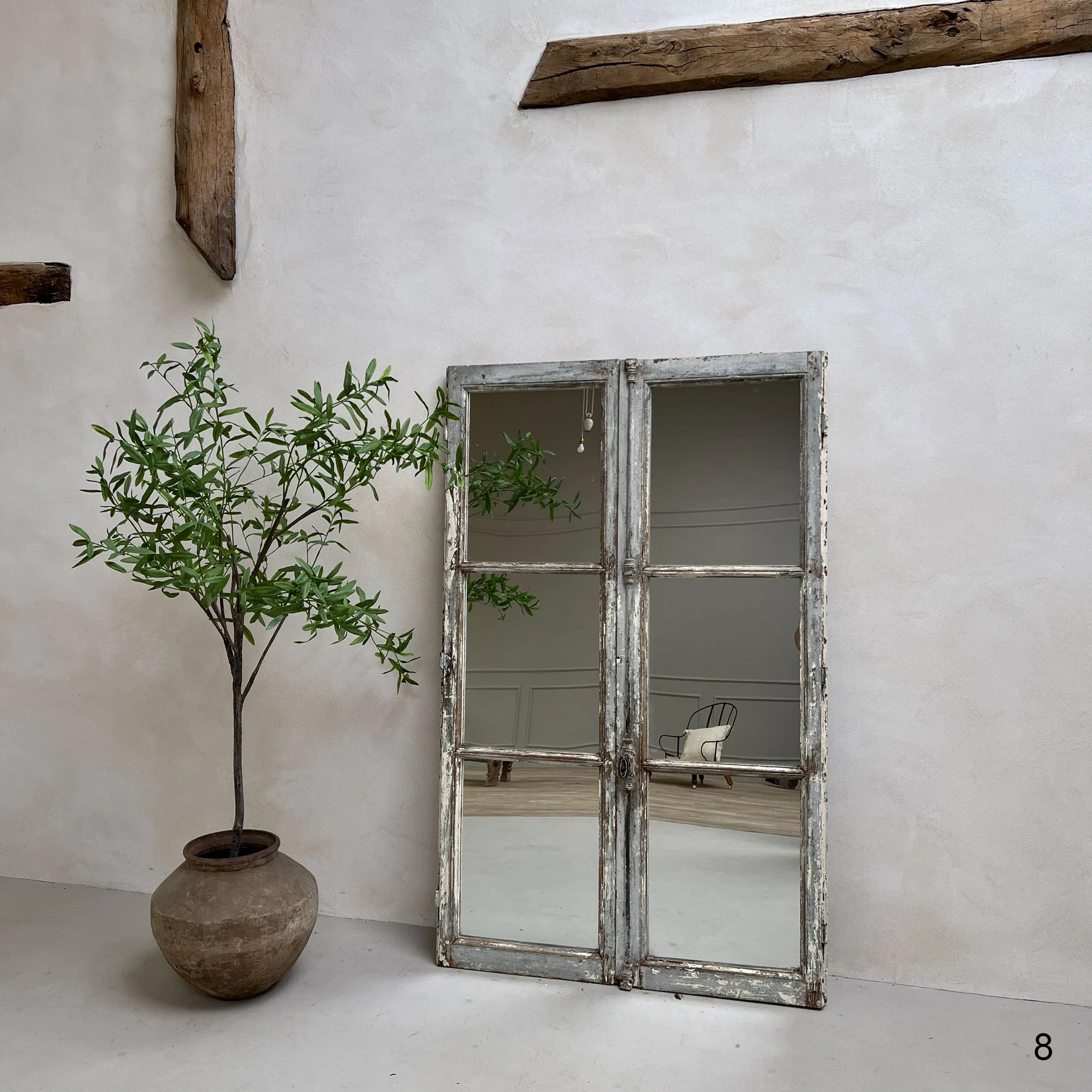 Antique French Window Mirrors - Image 10