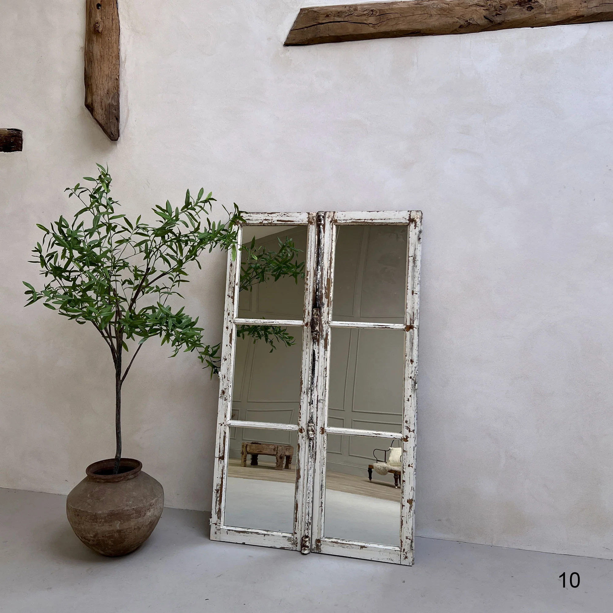 Antique French Window Mirrors - Image 11