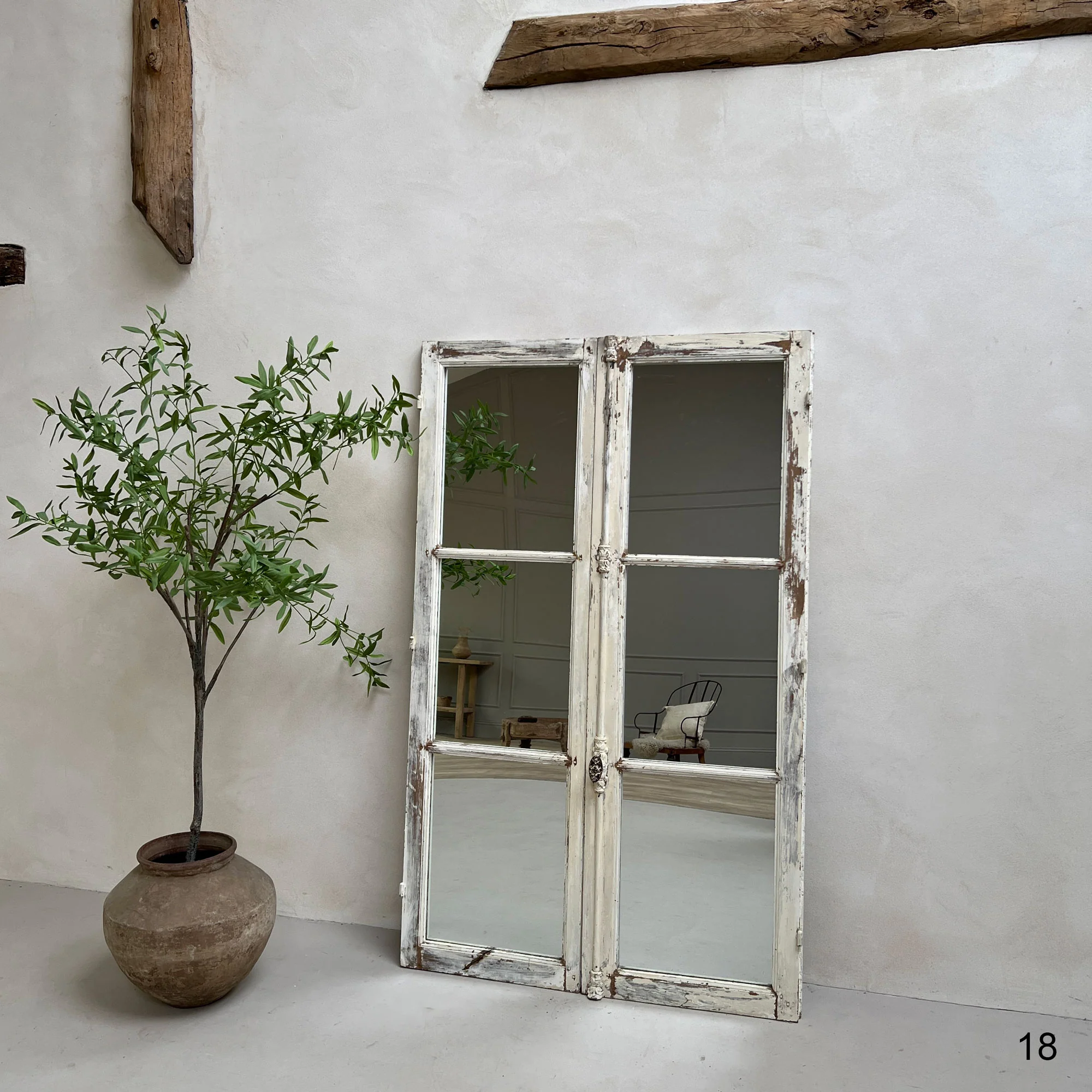 Antique French Window Mirrors - Image 24