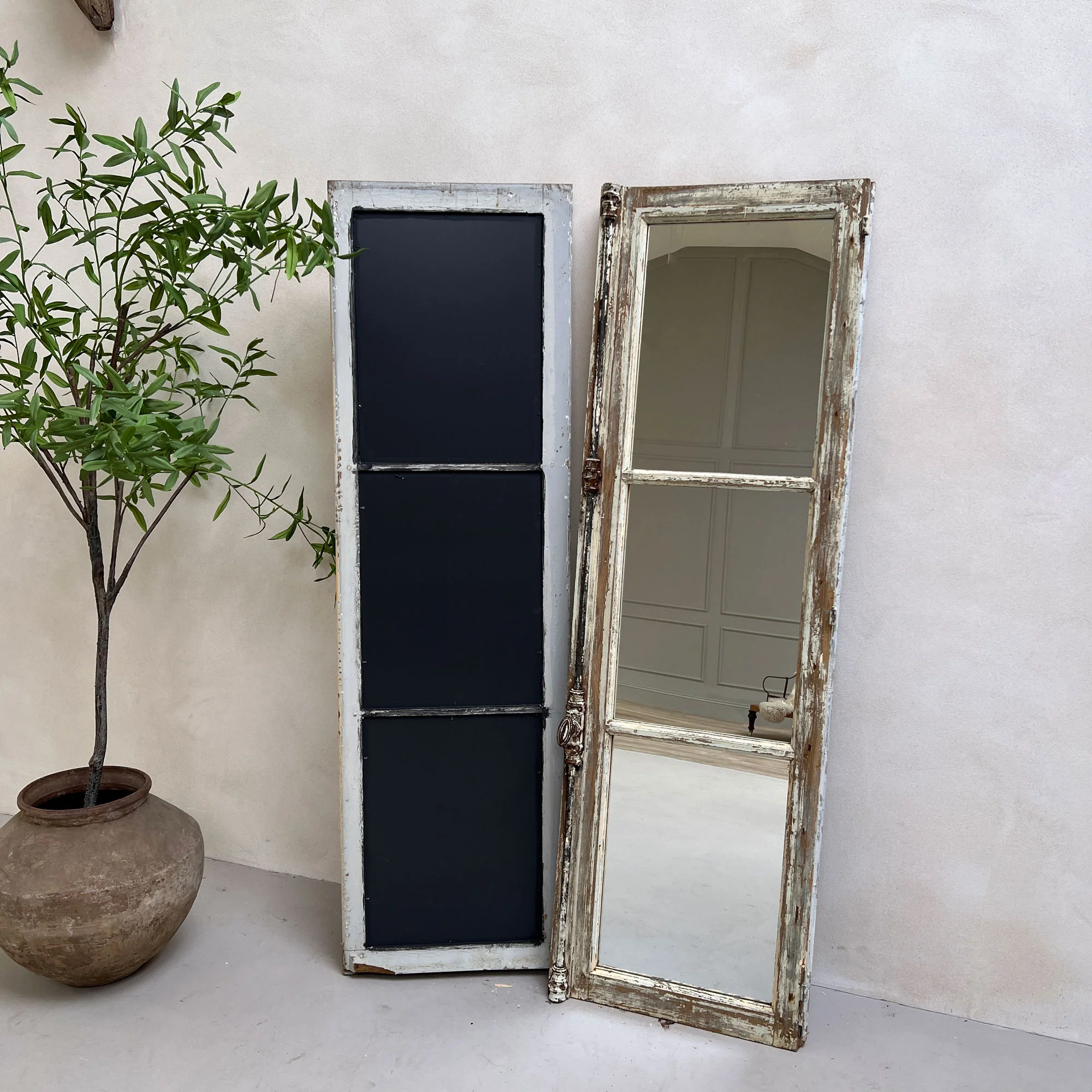 Antique French Window Mirrors - Image 4