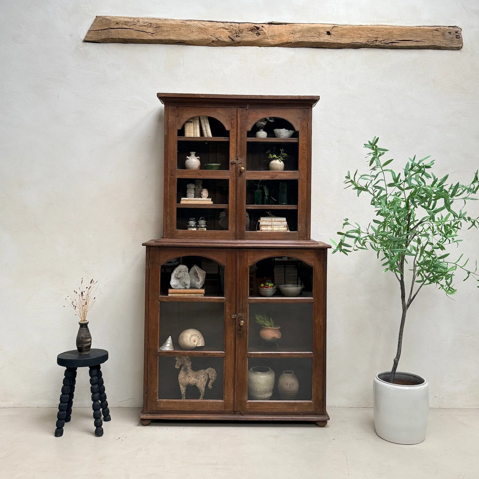 Antique Glazed Wooden Display Cabinet | Charles - Image 3