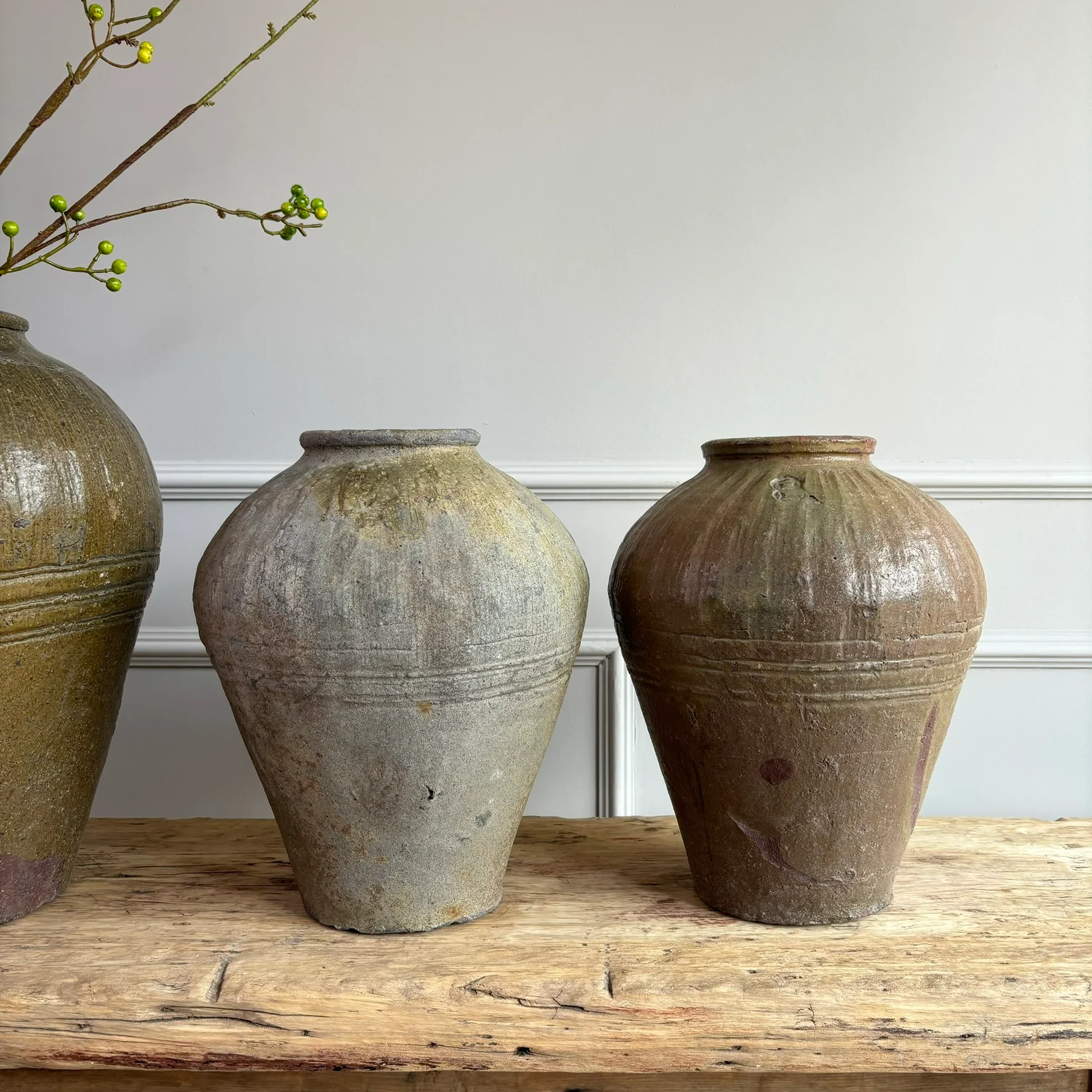 Antique Green Preserve Pots - Image 4