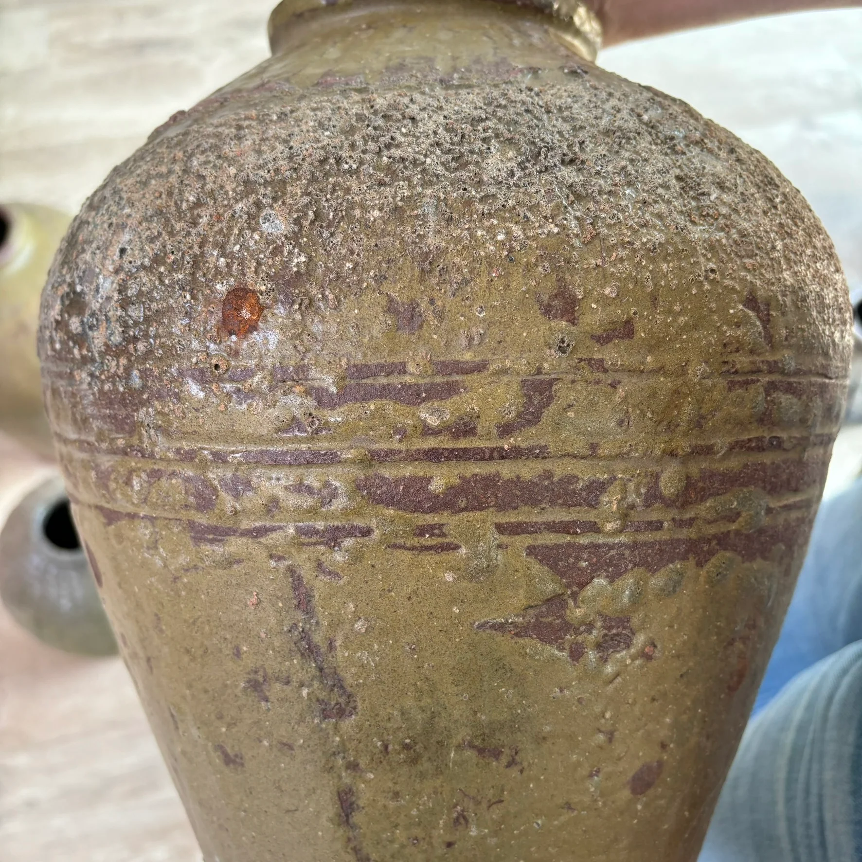 Antique Green Preserve Pots - Image 5