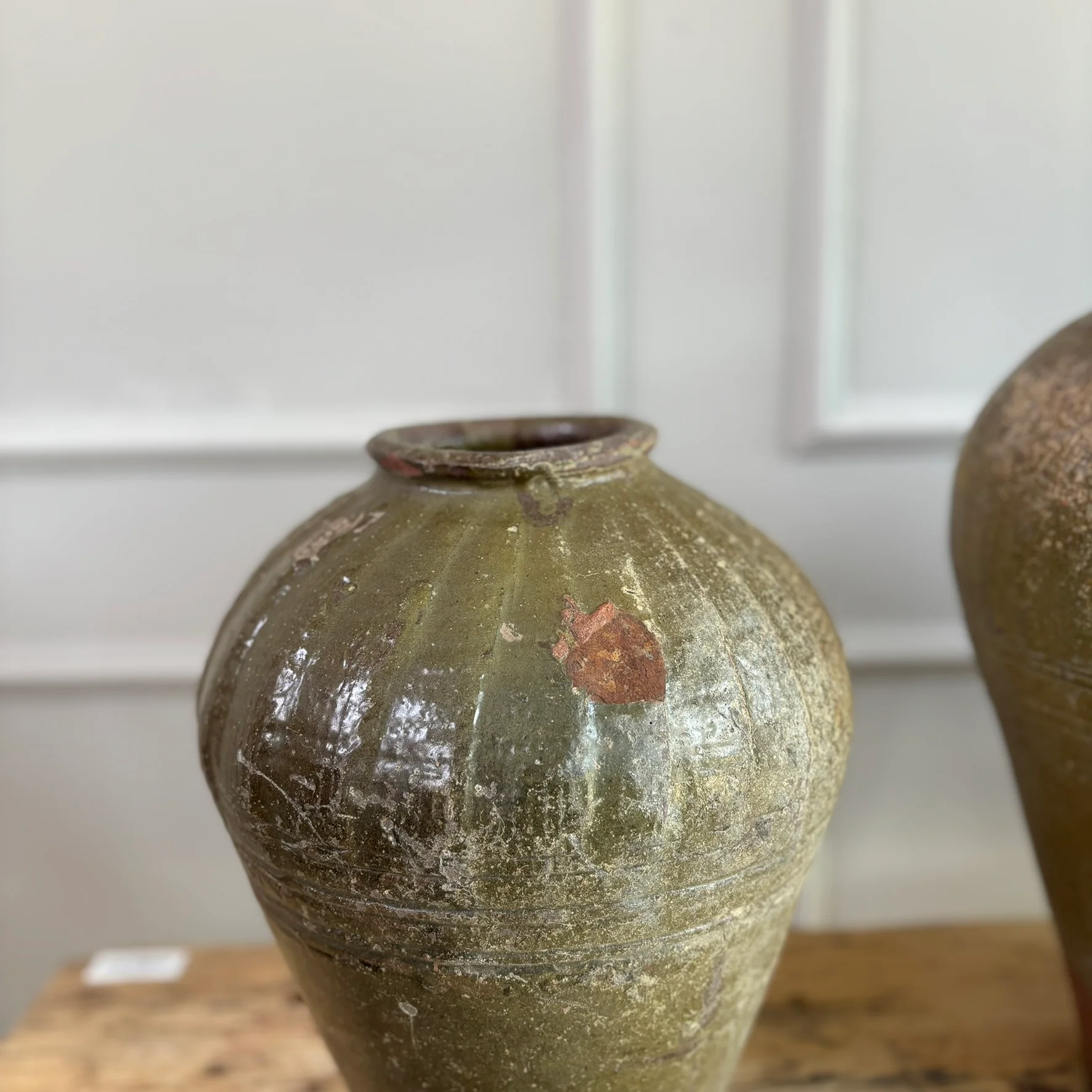 Antique Green Preserve Pots - Image 6