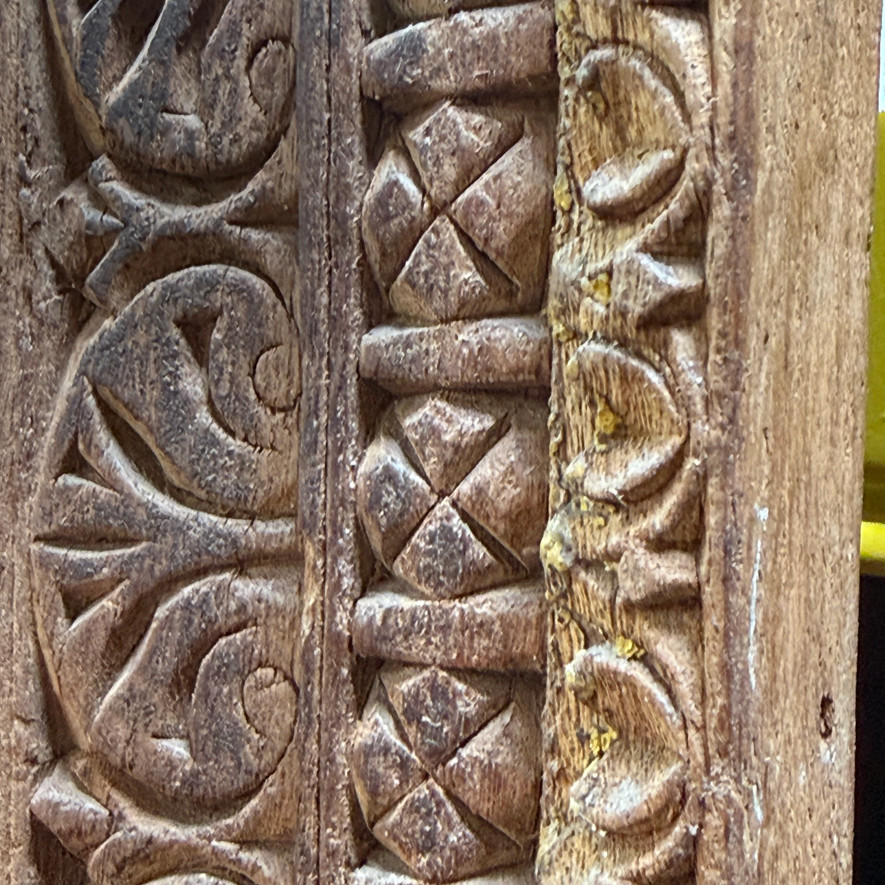 Antique Rustic Hand-Carved Wooden Full Length Mirror - Image 10
