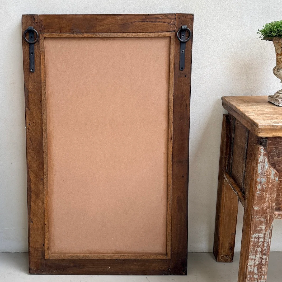 Antique Hand-Carved Wooden Wall Mirror | Ada - Image 4