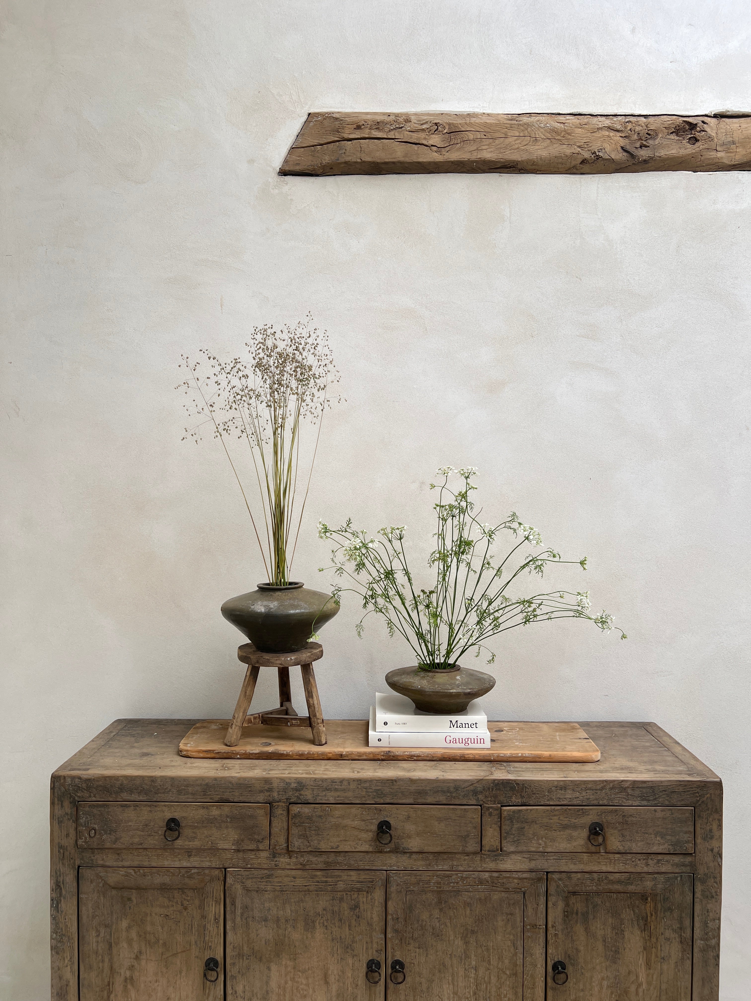 Antique Ikebana low vase | Green - Image 5