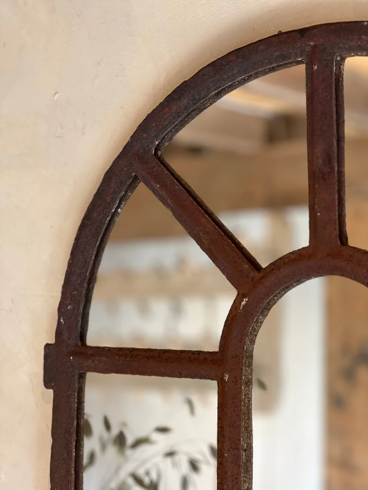 Antique iron window mirror | Bentley - Image 3