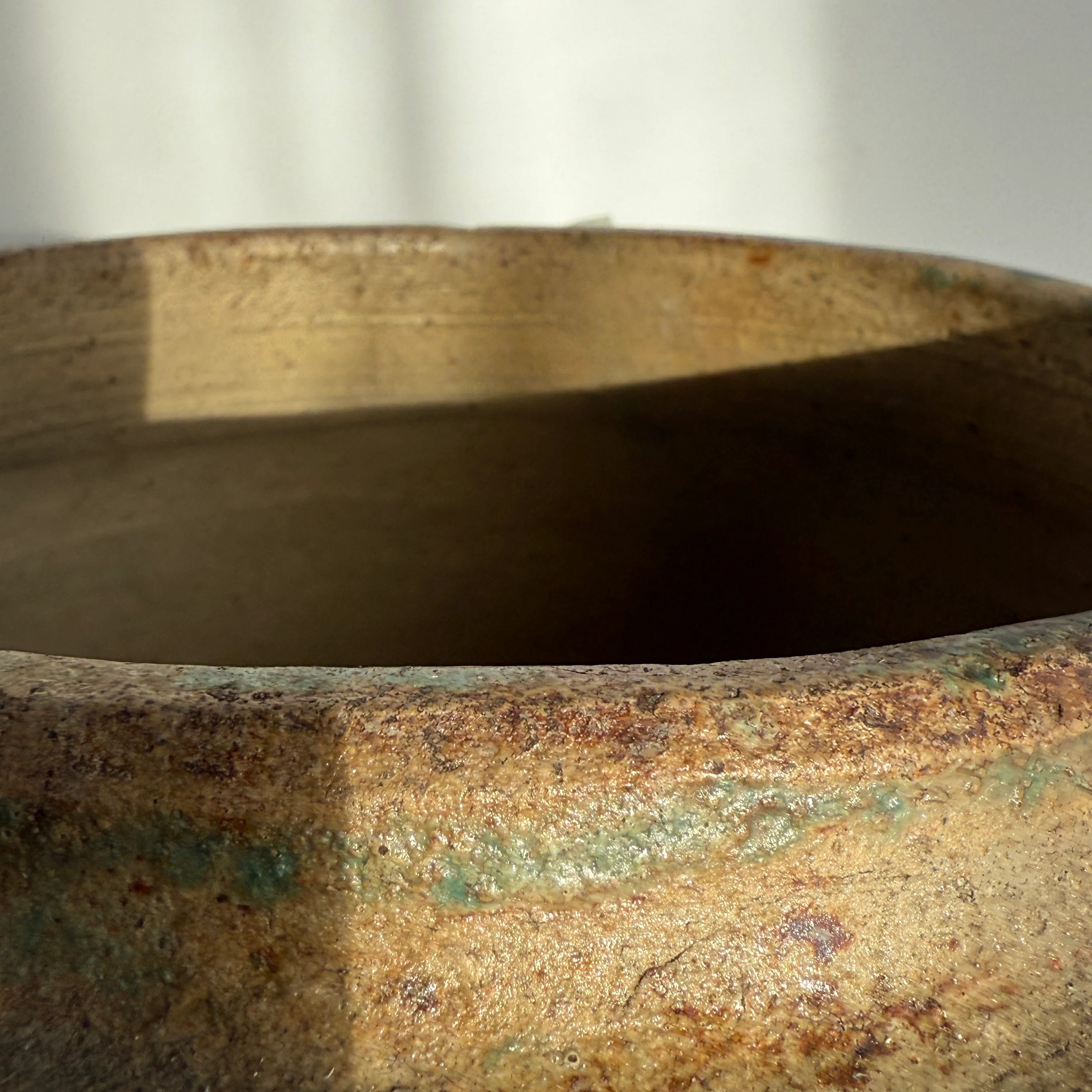 Antique jade coloured rice pot Small - Image 11