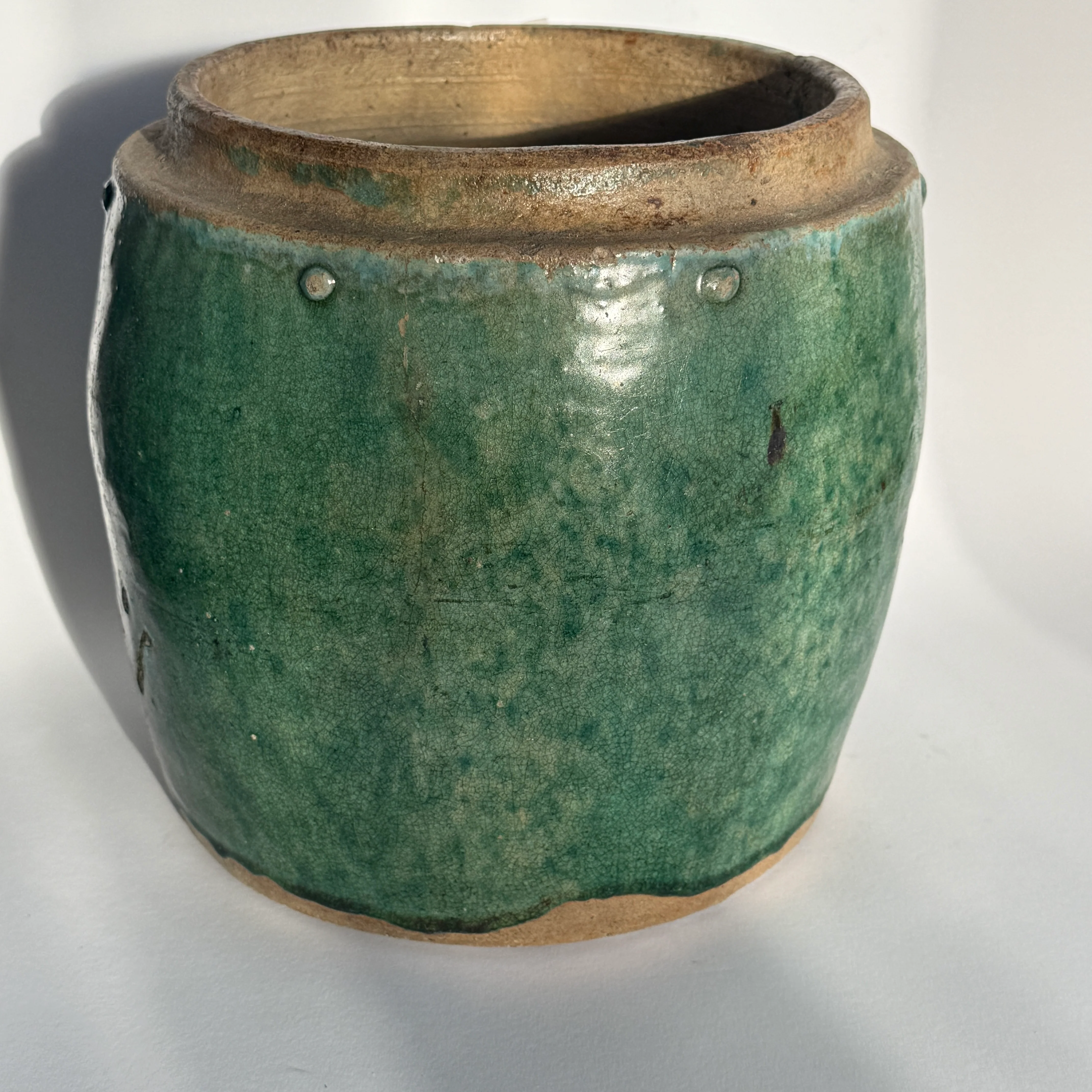 Antique jade coloured rice pot Small - Image 14