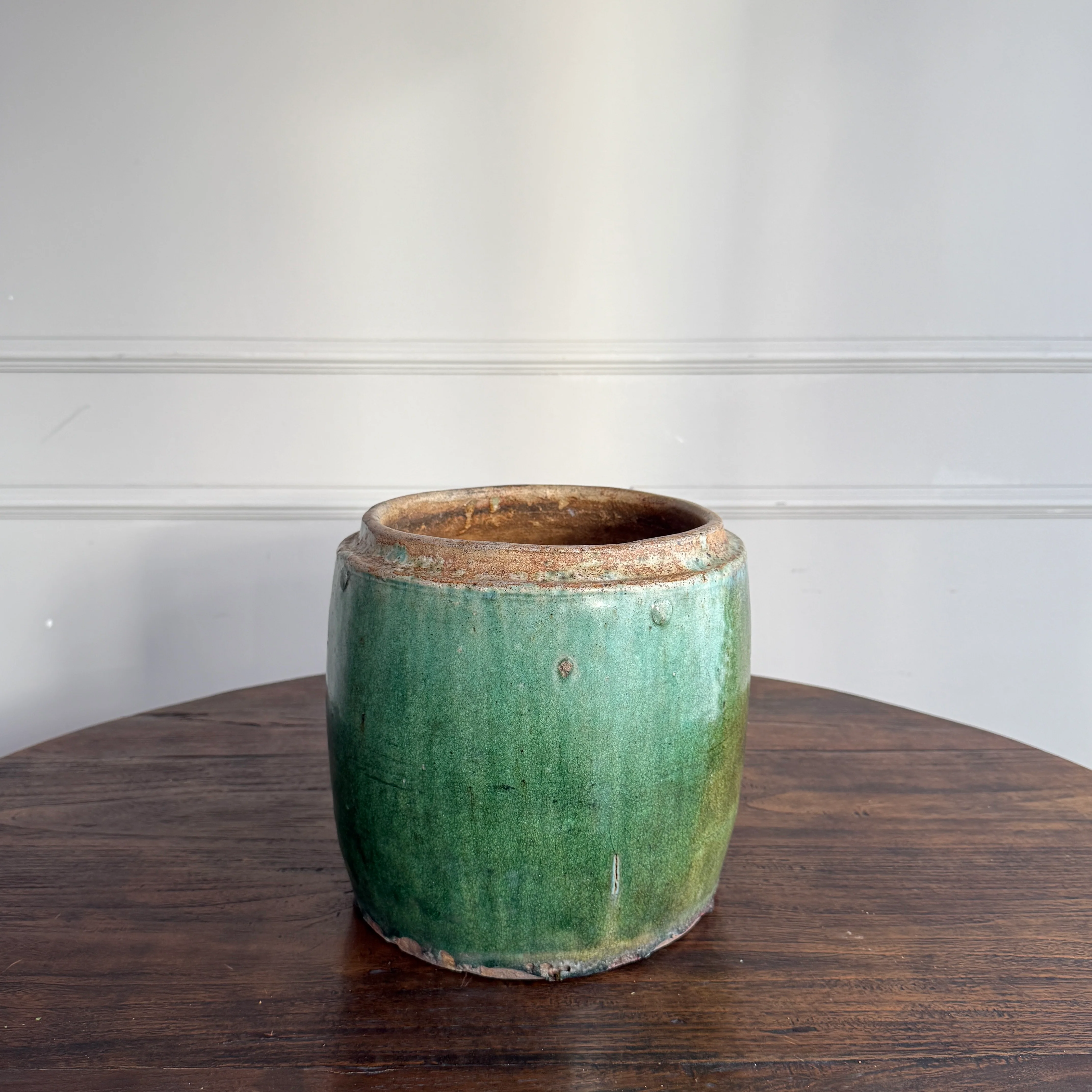 Antique jade coloured rice pot Small - Image 7