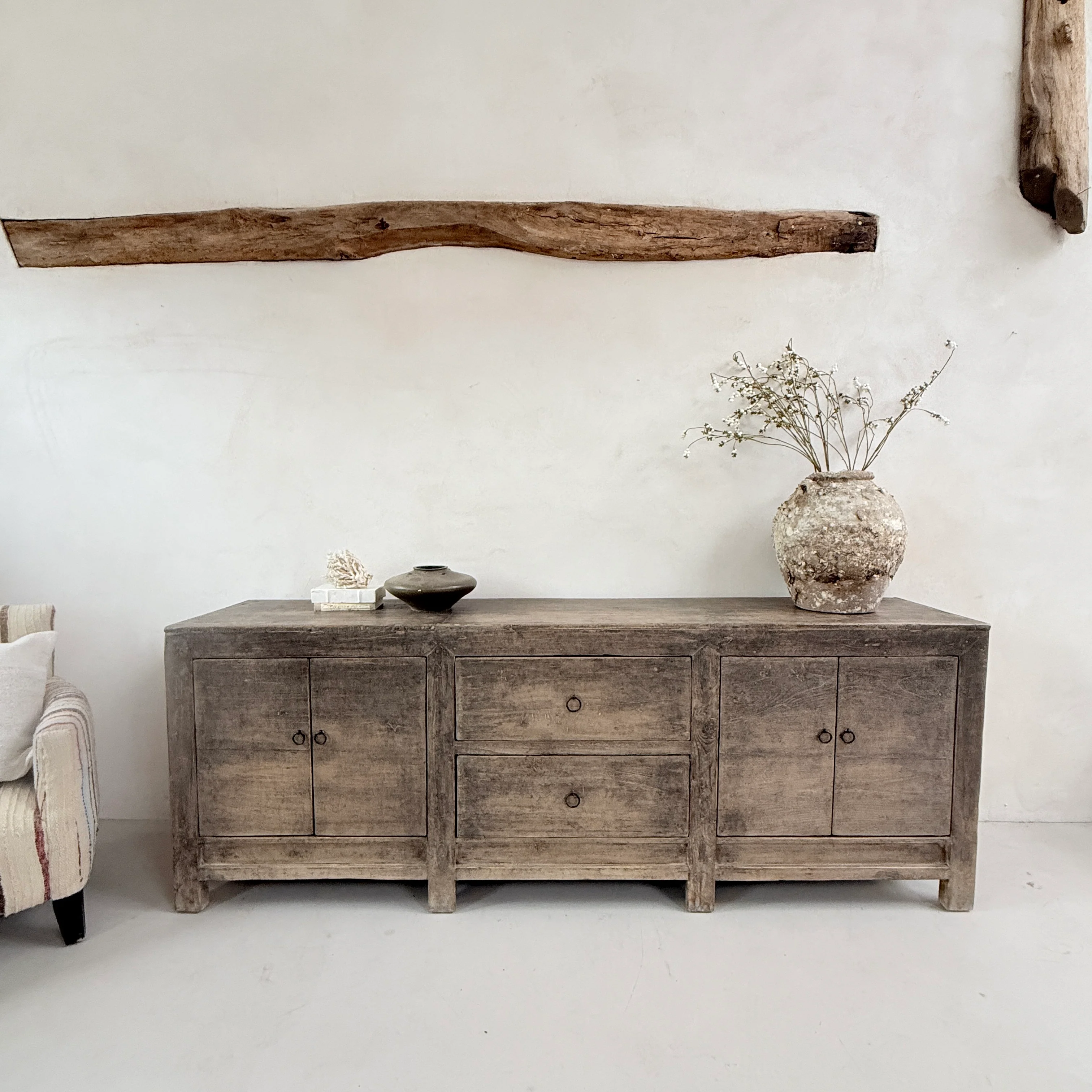 Antique Large Black Sideboard Casterton