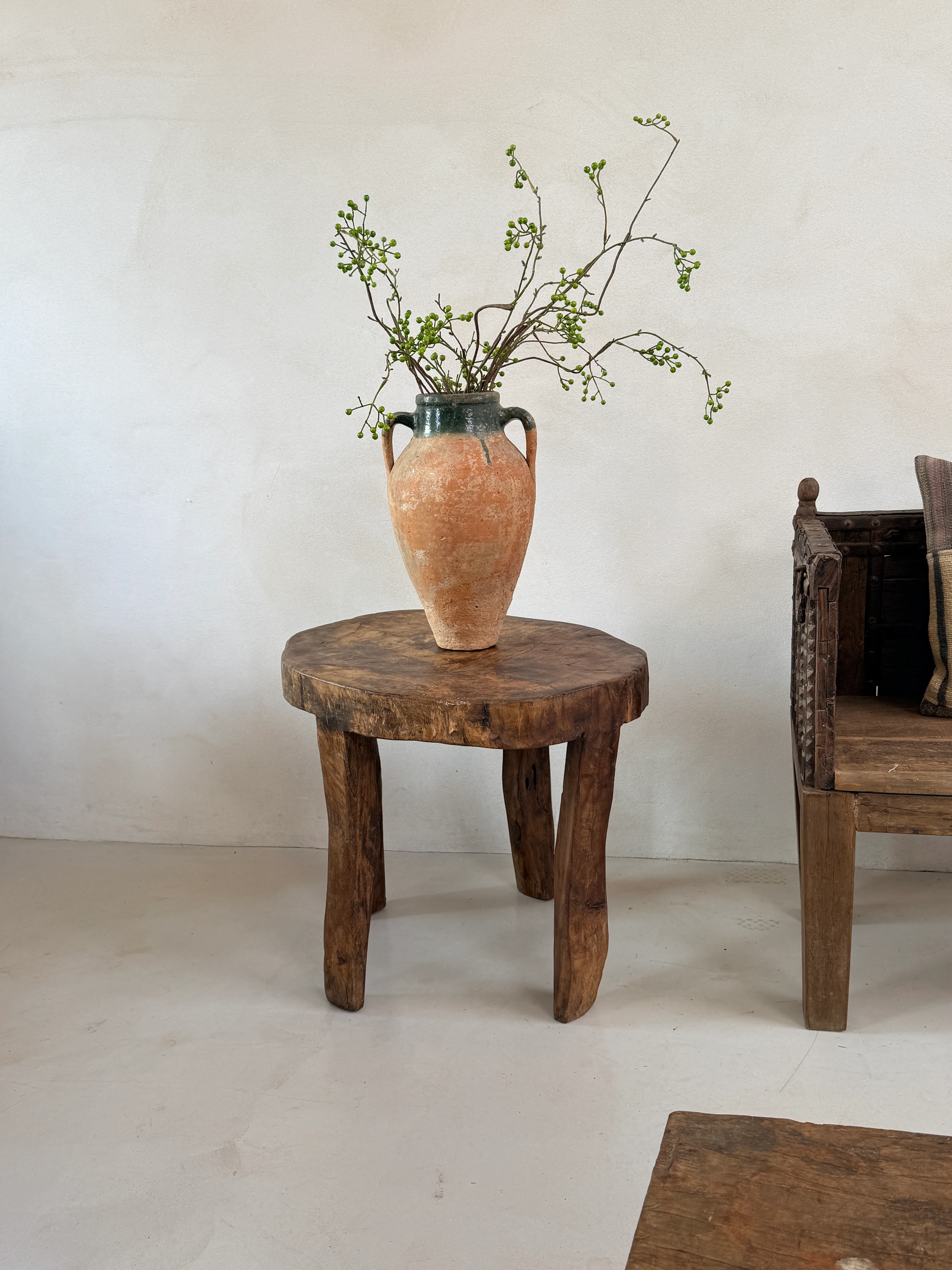 Large Antique Hand Carved Tree Stump Side Tables - Image 5
