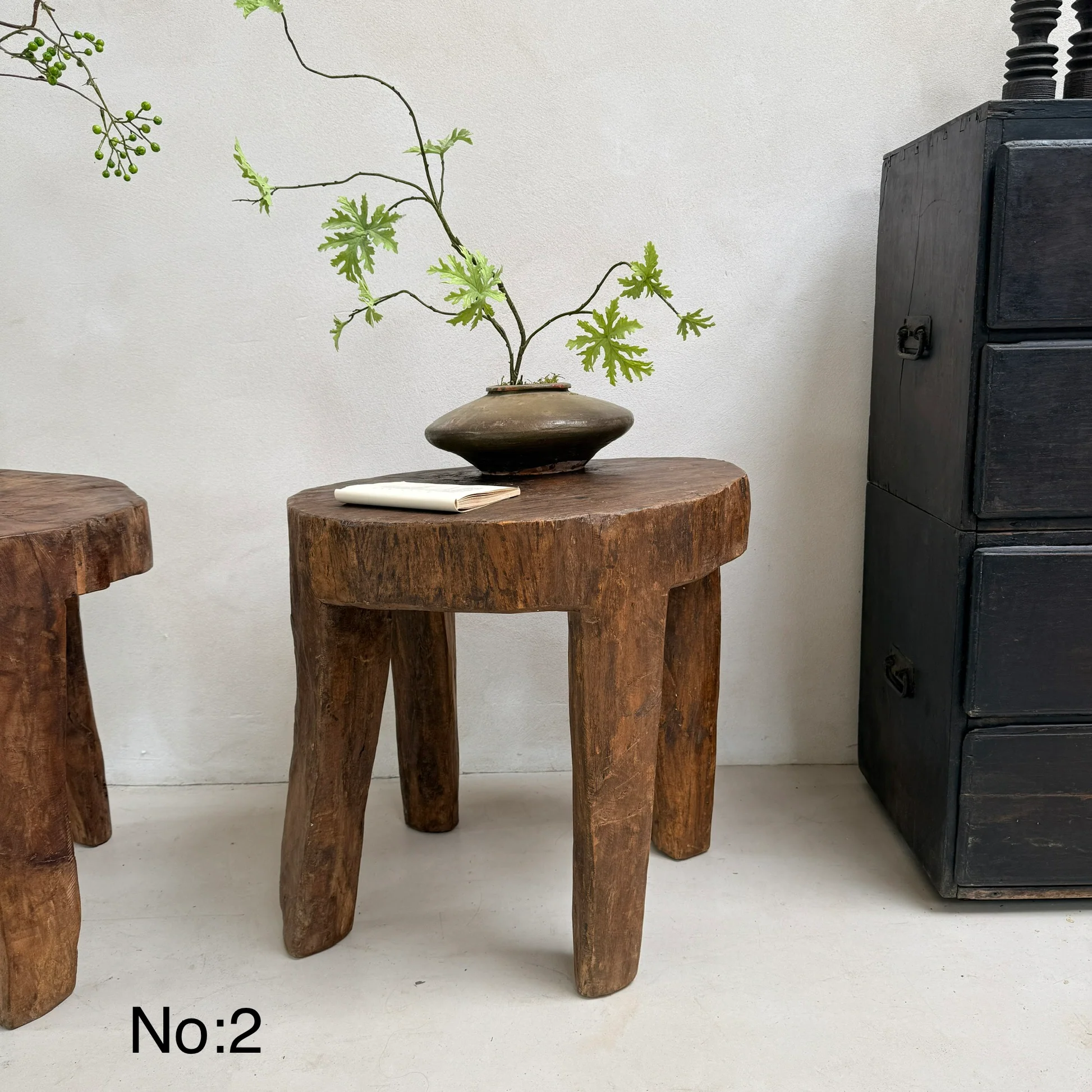 Large Antique Hand Carved Tree Stump Side Tables - Image 8