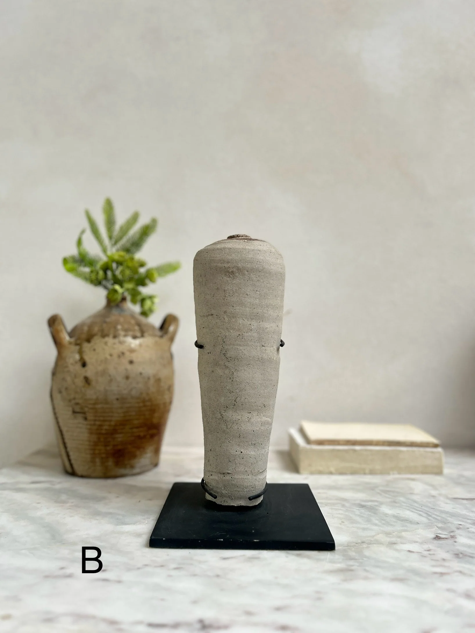 Antique mercury vessel on stand - Image 3