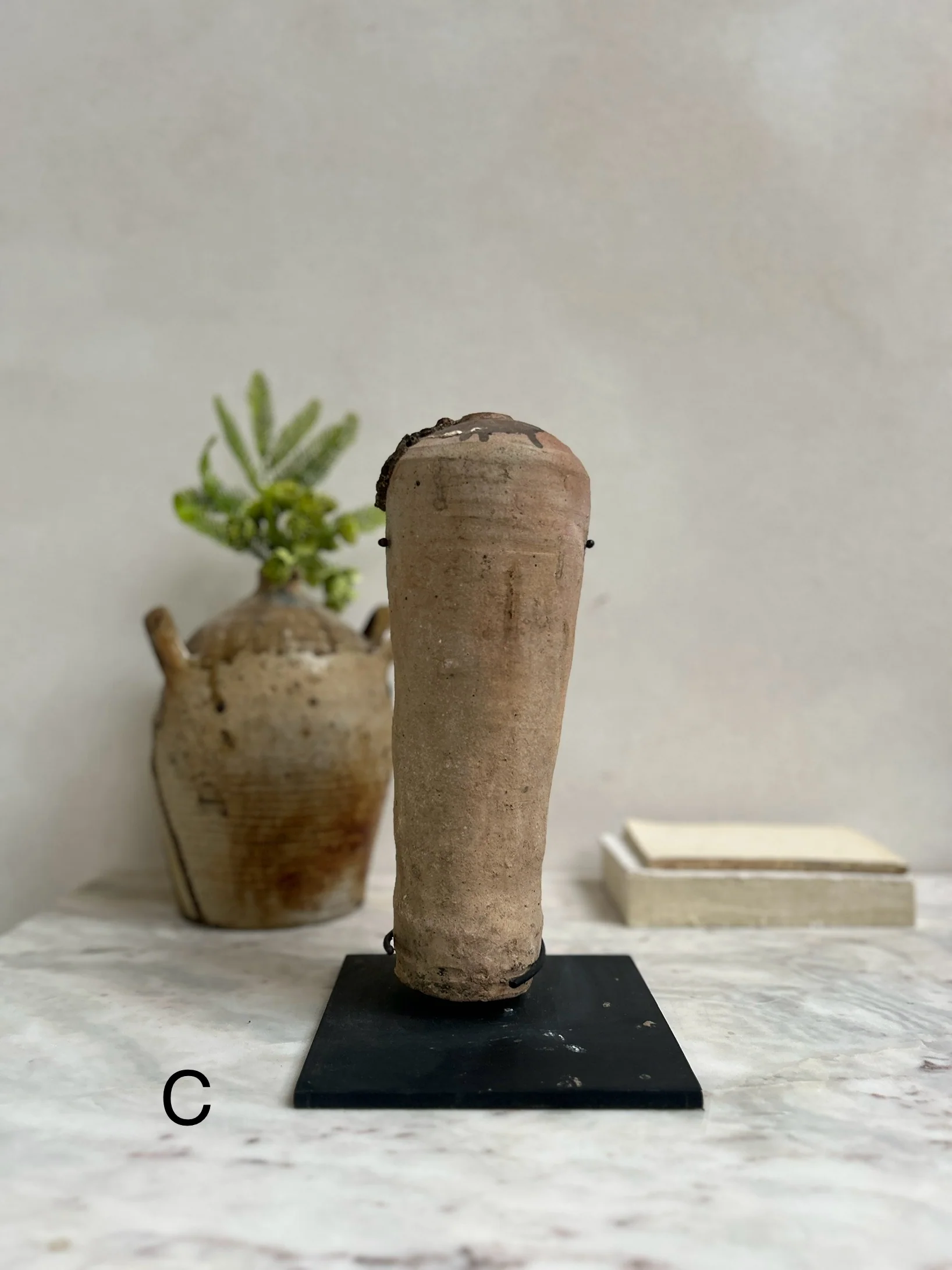 Antique mercury vessel on stand - Image 4