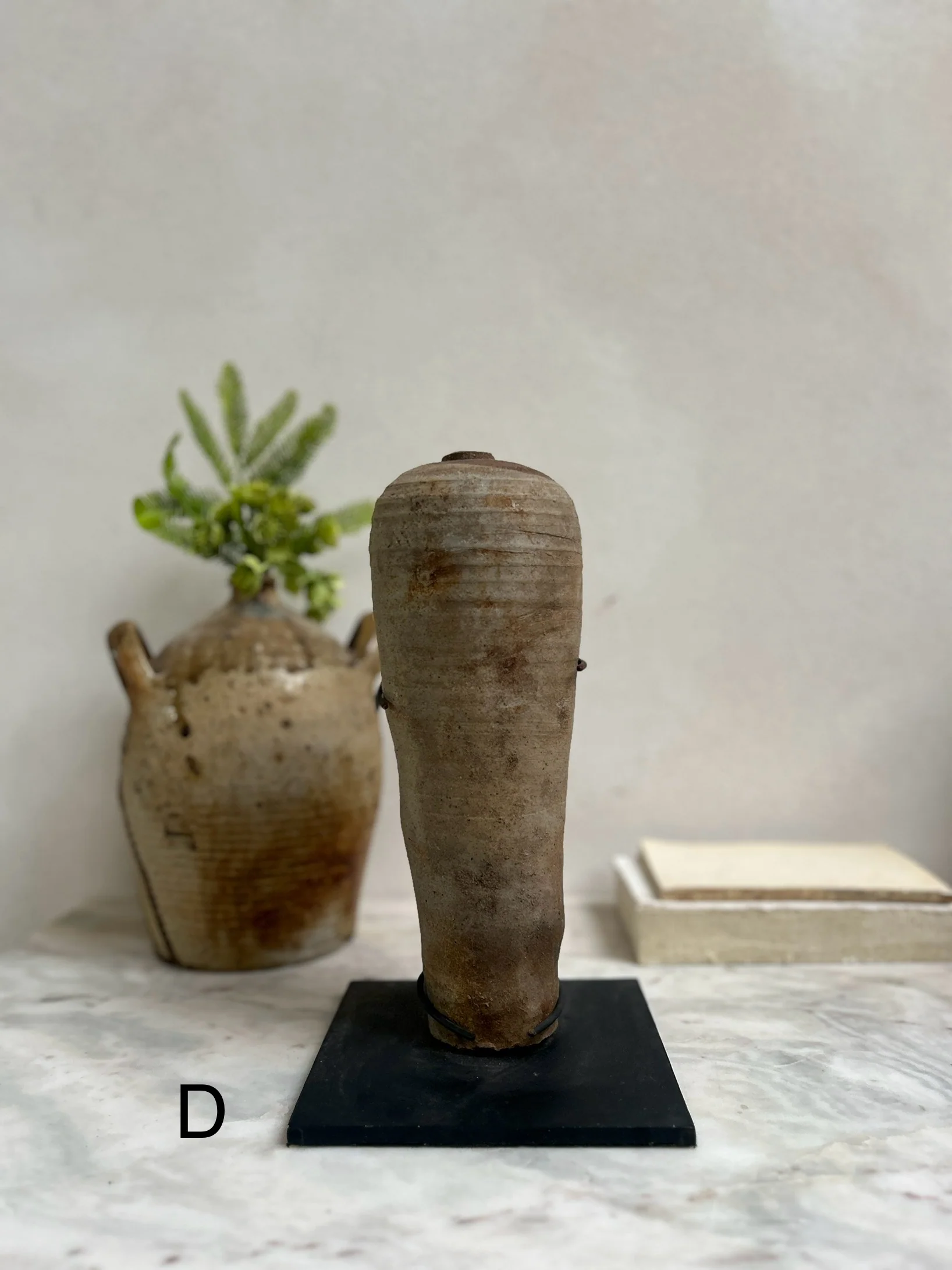 Antique mercury vessel on stand - Image 5