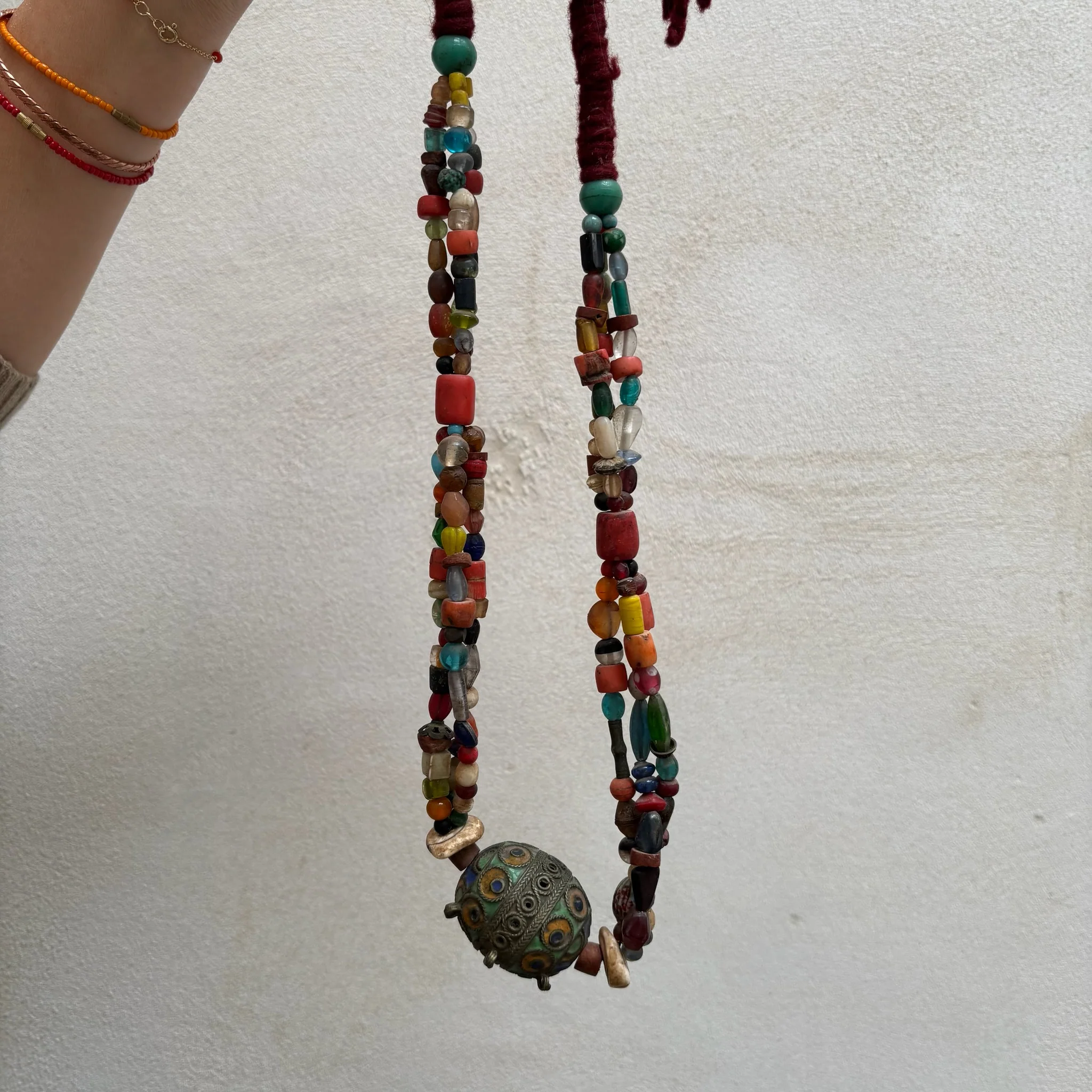 Antique Moroccan Beaded Necklace | No4 - Image 10